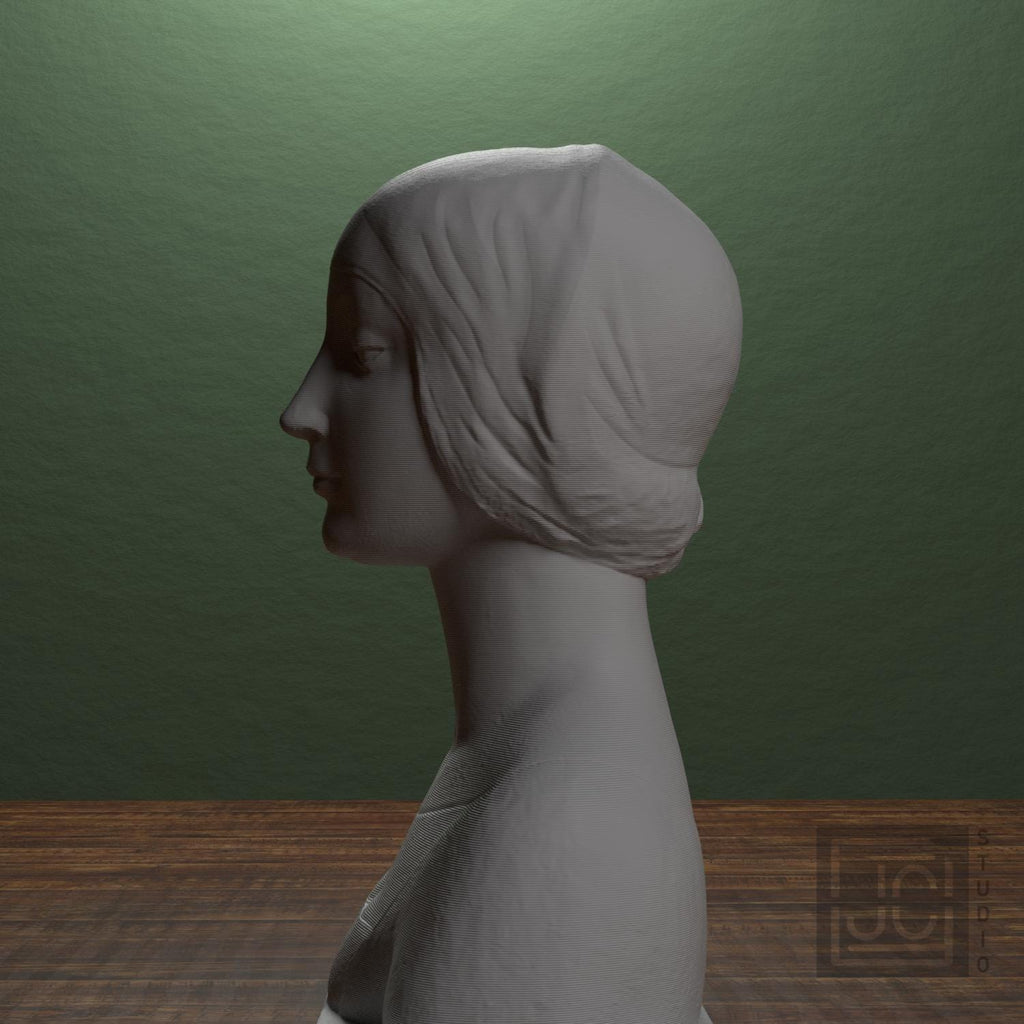 Portrait Bust, Possibly Isabella of Aragon - 3D Printed Replica