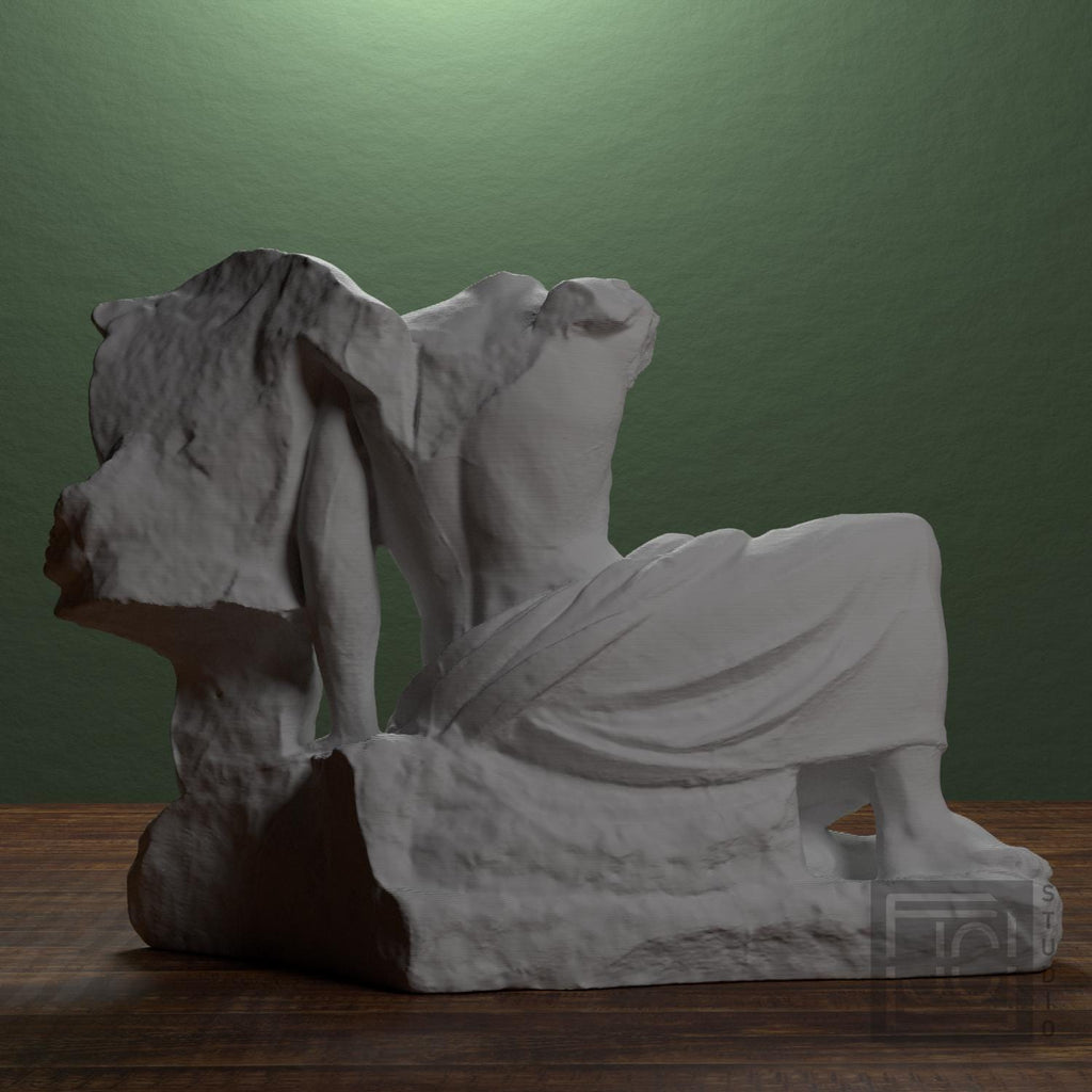 Cecrops and His Daughter Pandrosos 3D Printed Collectible Bust