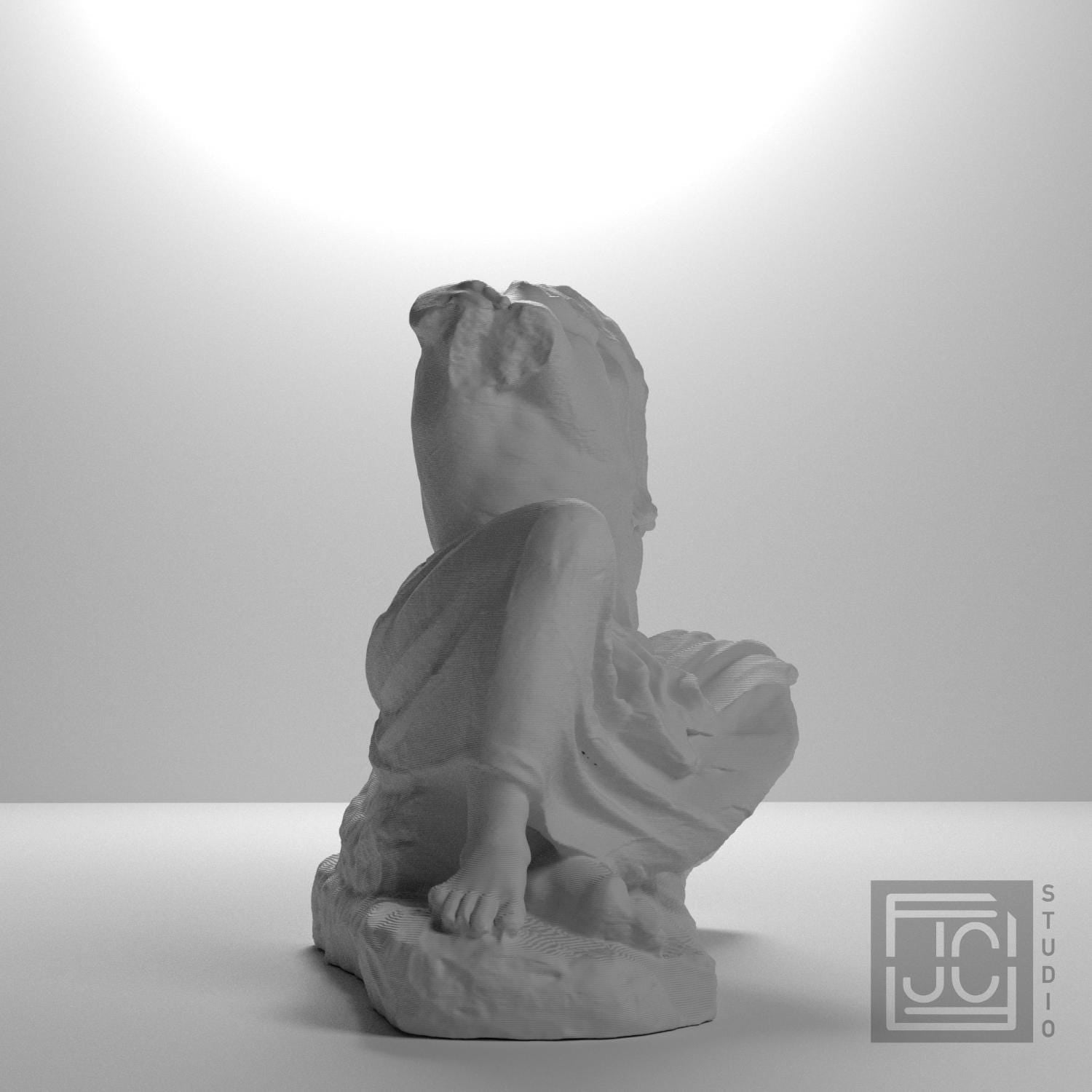 Cecrops and His Daughter Pandrosos 3D Printed Collectible Bust