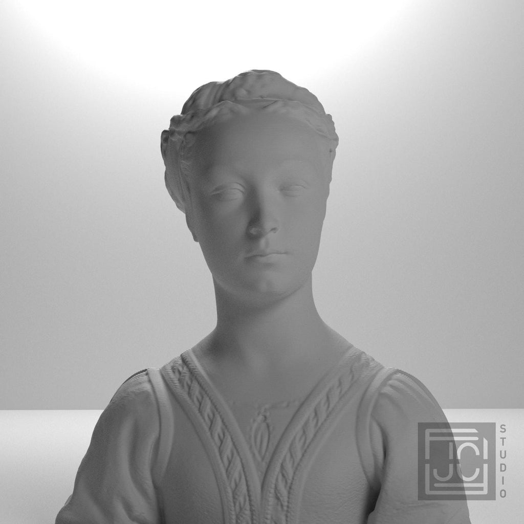 Portrait of a Young Woman 3D Printed Collectible Bust