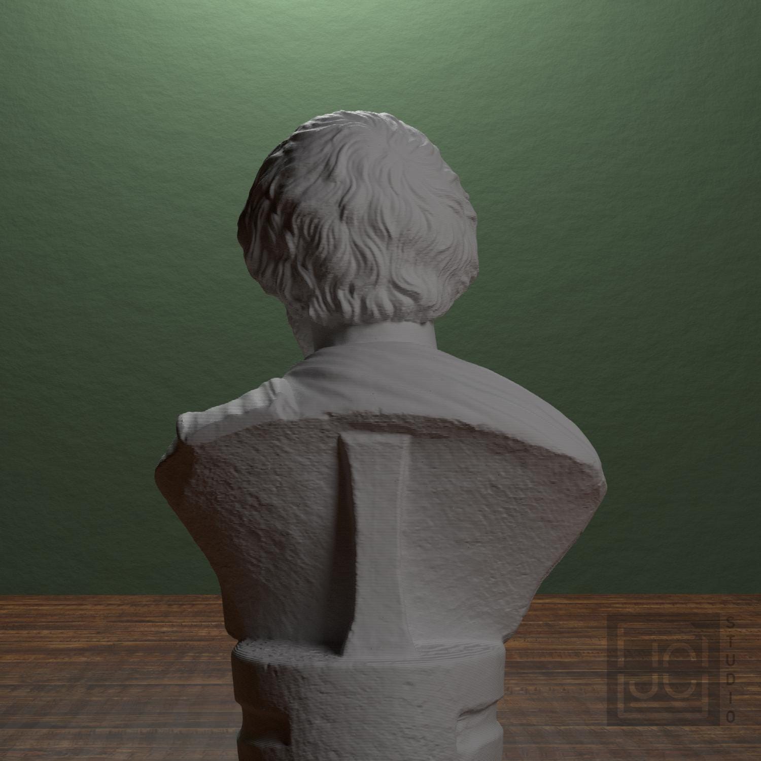 Portrait Bust of a Barbarian 3D Printed Museum Replica