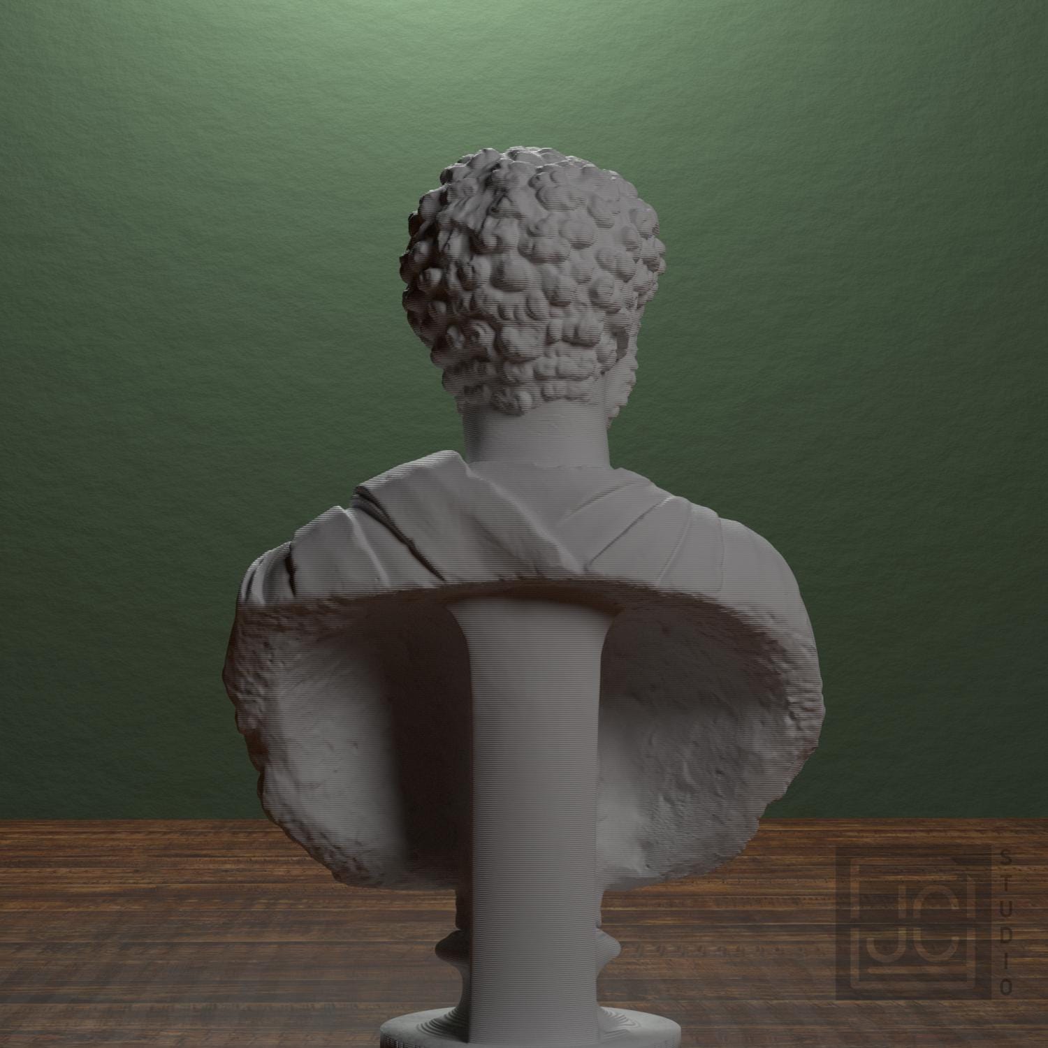 Portrait of a Man (Possibly Septimius Severus) 3D Printed Museum Replica
