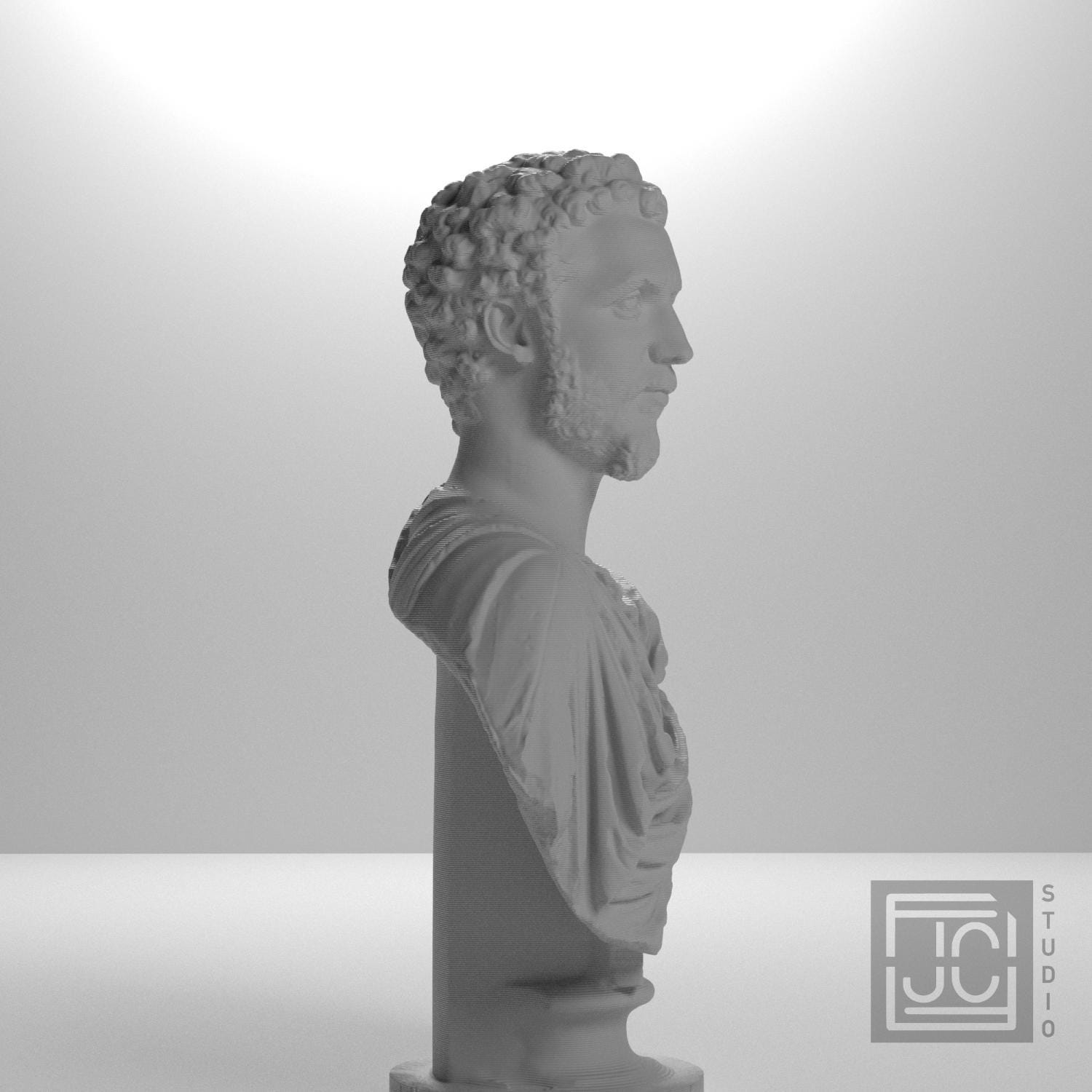 Portrait of a Man (Possibly Septimius Severus) 3D Printed Museum Replica