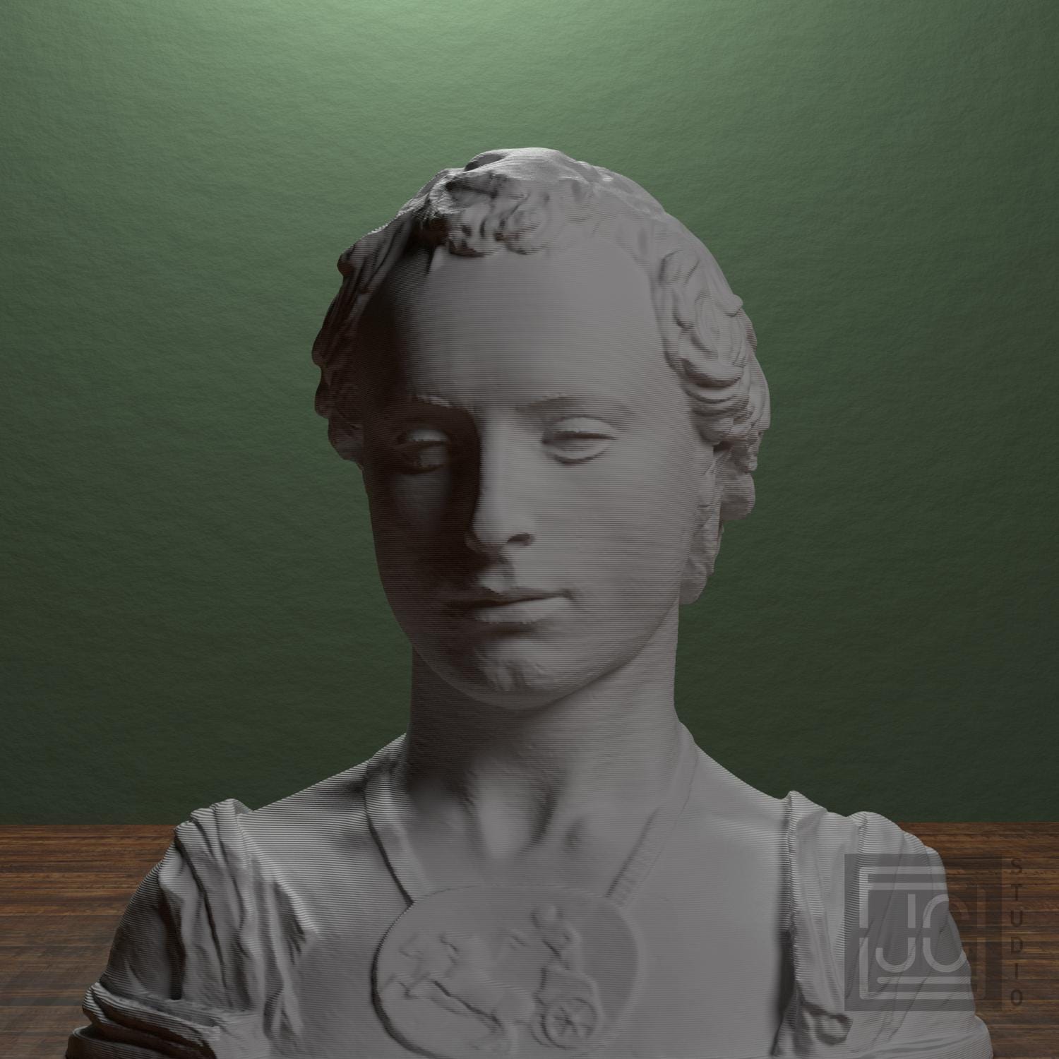 Young Man with a Medallion 3D Printed Collectible Bust