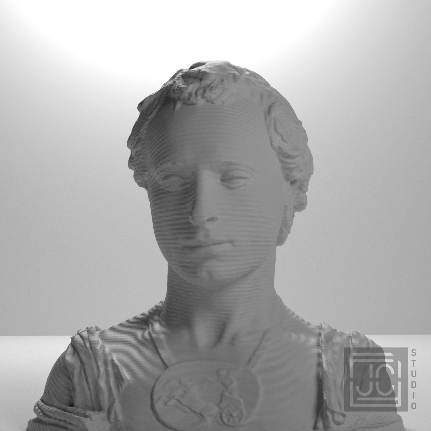 Young Man with a Medallion 3D Printed Collectible Bust