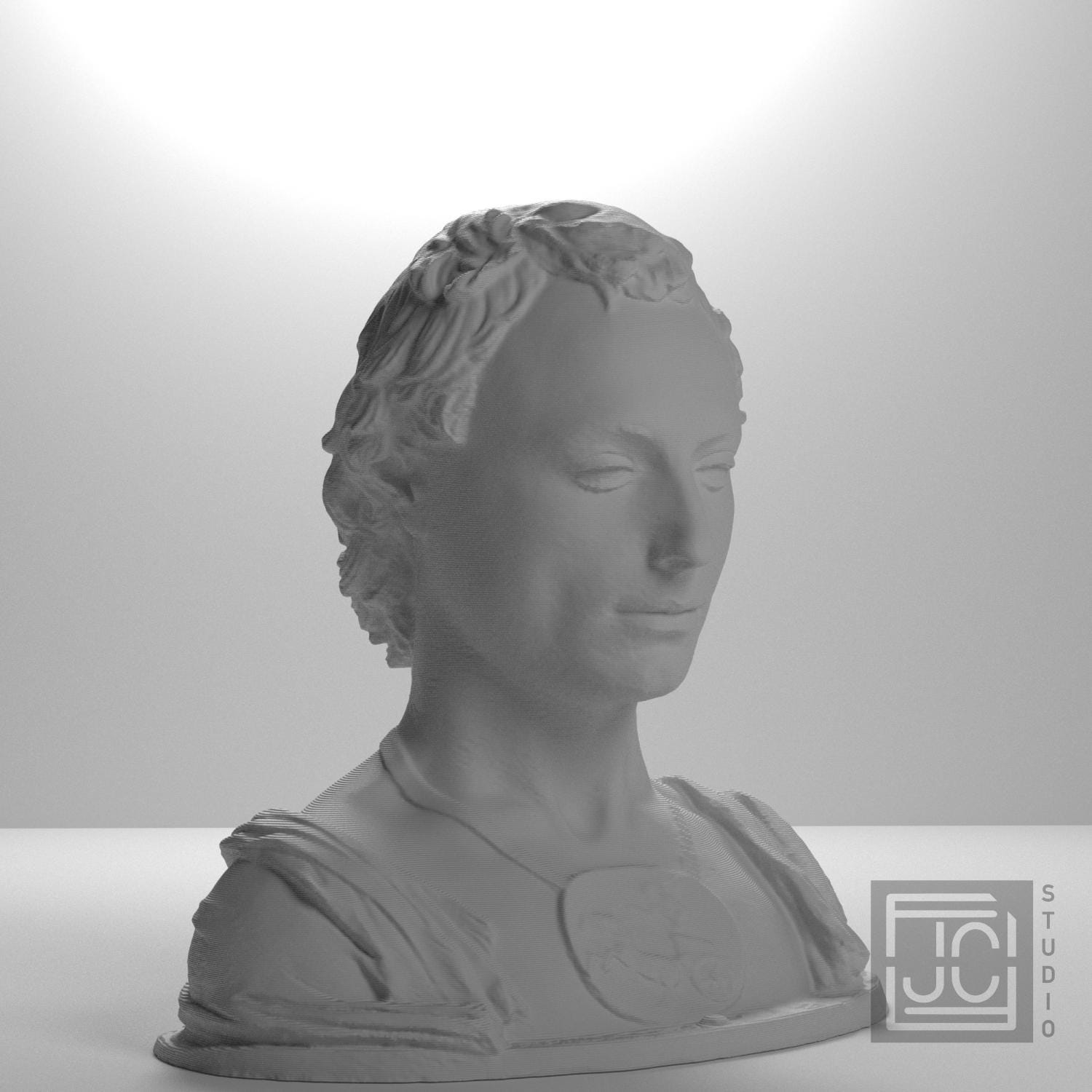 Young Man with a Medallion 3D Printed Collectible Bust