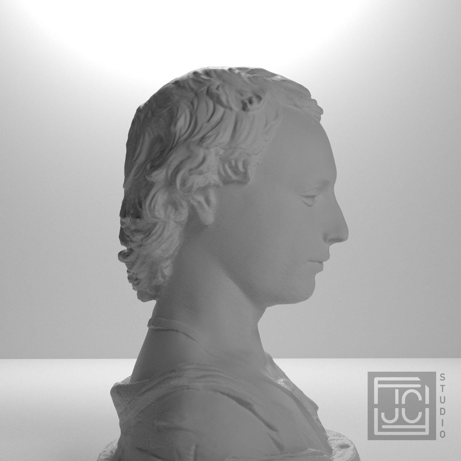 Young Man with a Medallion 3D Printed Collectible Bust
