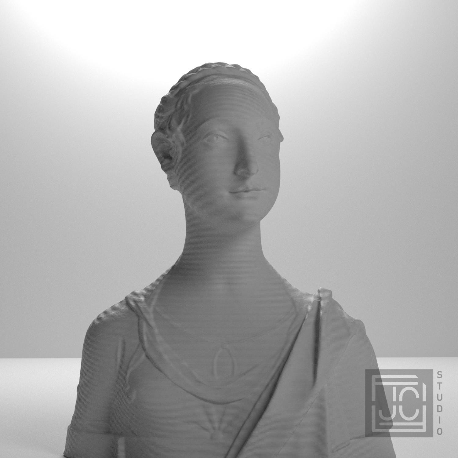 Portrait of a Young Girl 3D Printed Collectible Bust