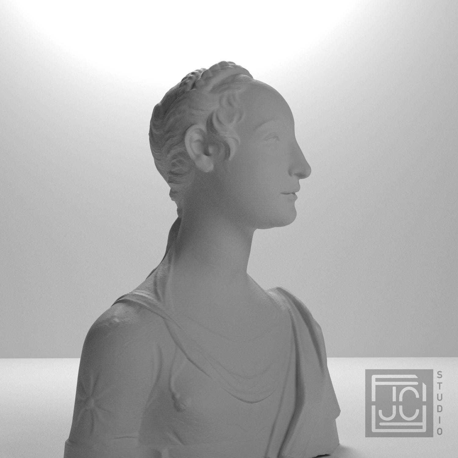 Portrait of a Young Girl 3D Printed Collectible Bust