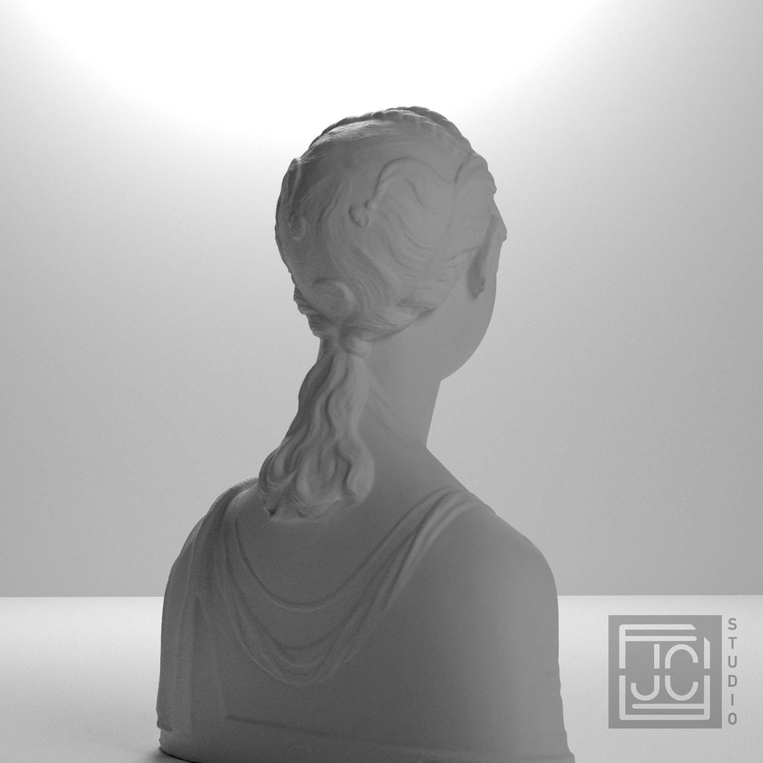 Portrait of a Young Girl 3D Printed Collectible Bust