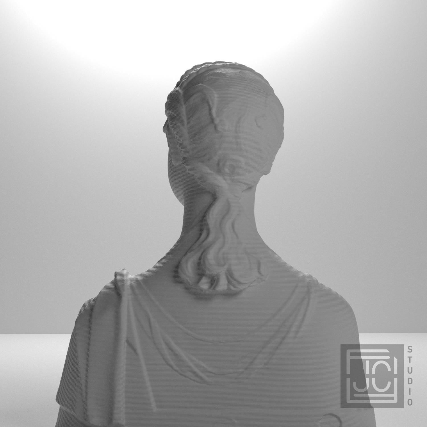 Portrait of a Young Girl 3D Printed Collectible Bust