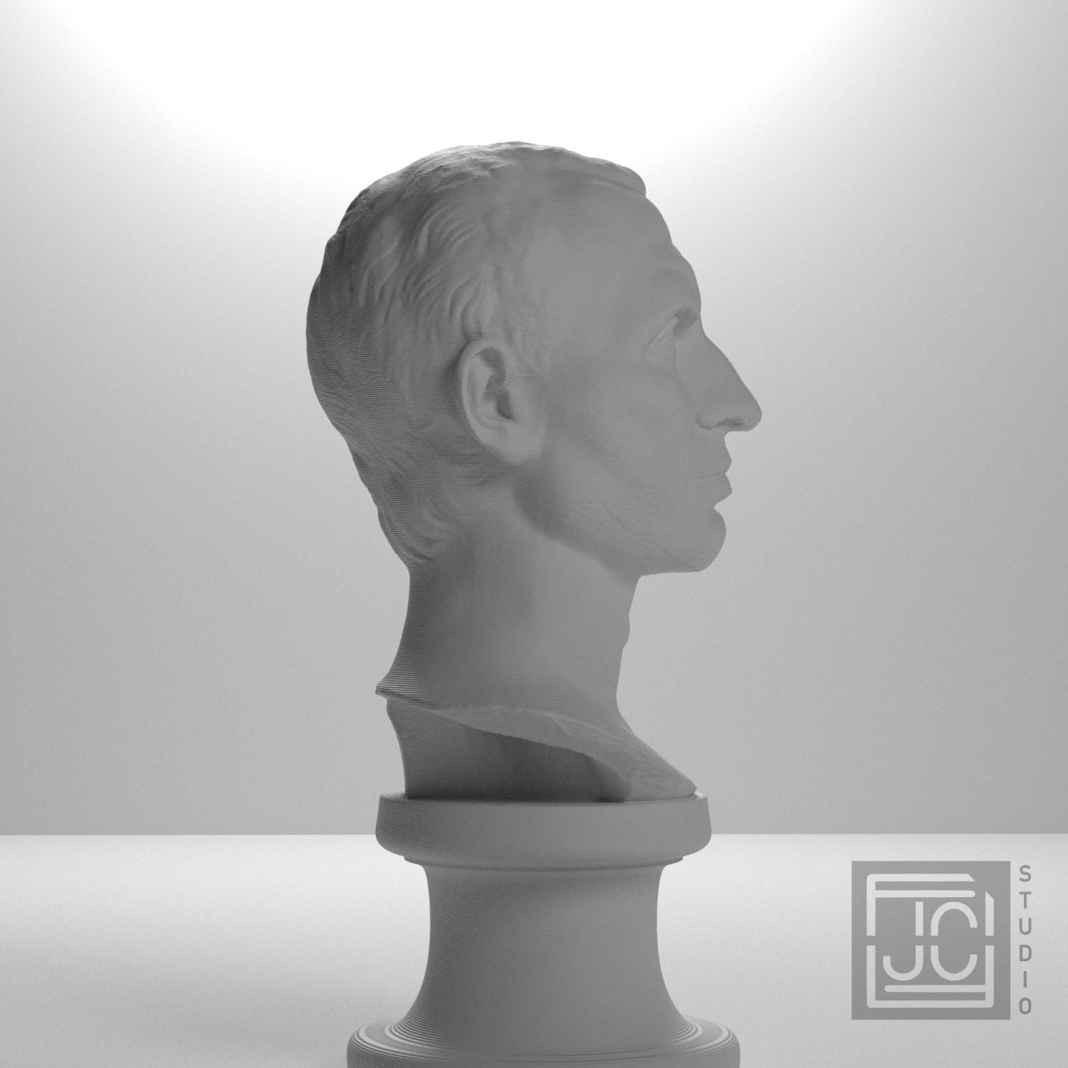 Julius Caesar Portrait No. 0344 3D Printed Collectible Bust