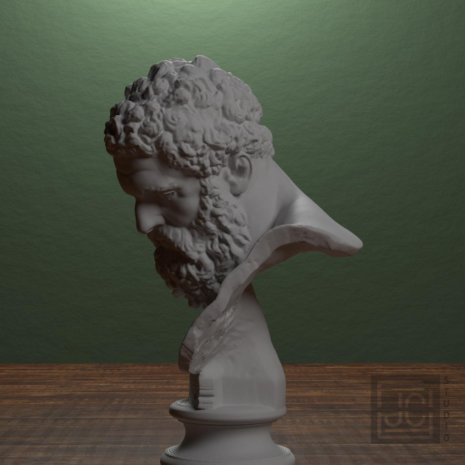 Farnese Hercules 3D Printed Collectible Bust