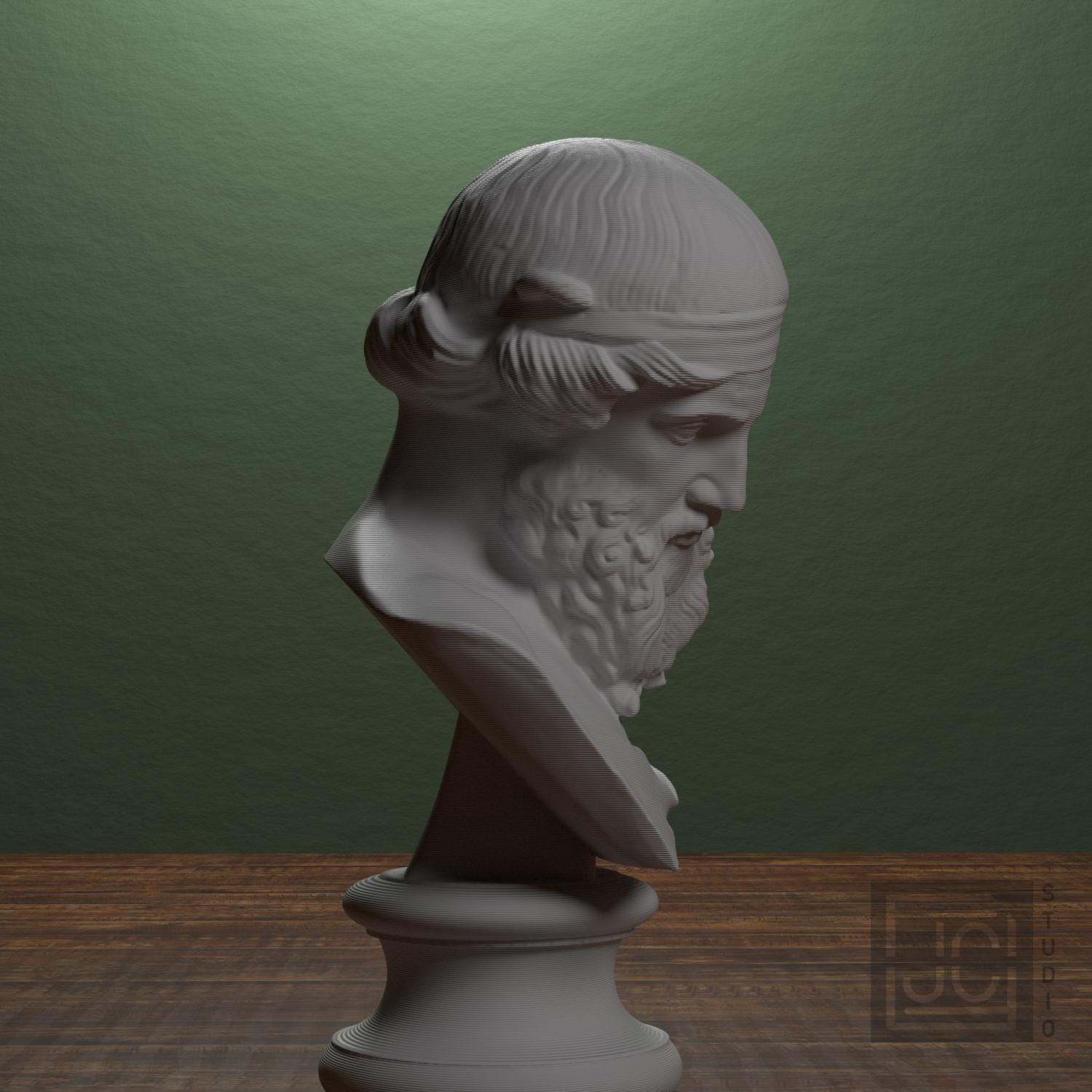 Dionysus, Priapus, Plato, or Poseidon 3D Printed Collectible Bust