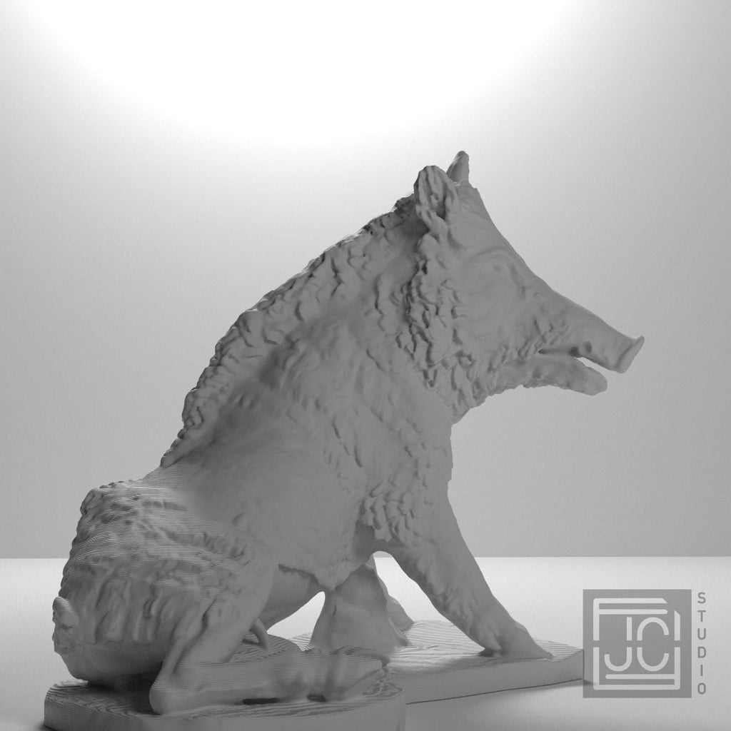Wild Boar Porcellino 3D Printed Sculpture