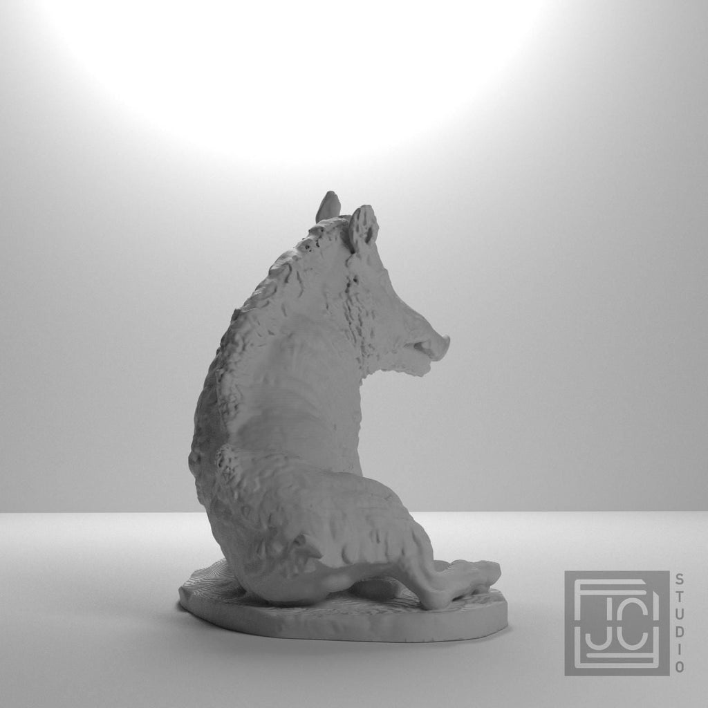 Wild Boar Porcellino 3D Printed Sculpture