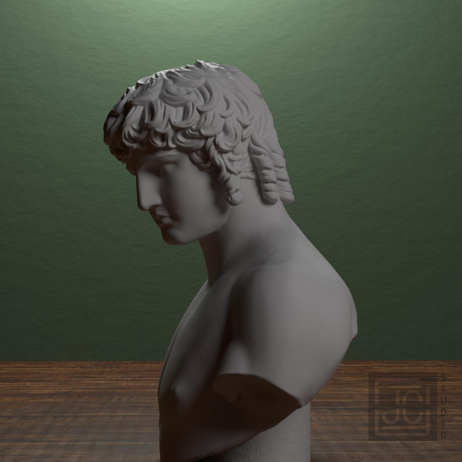Portrait of Antinous 3D Printed Collectible Bust