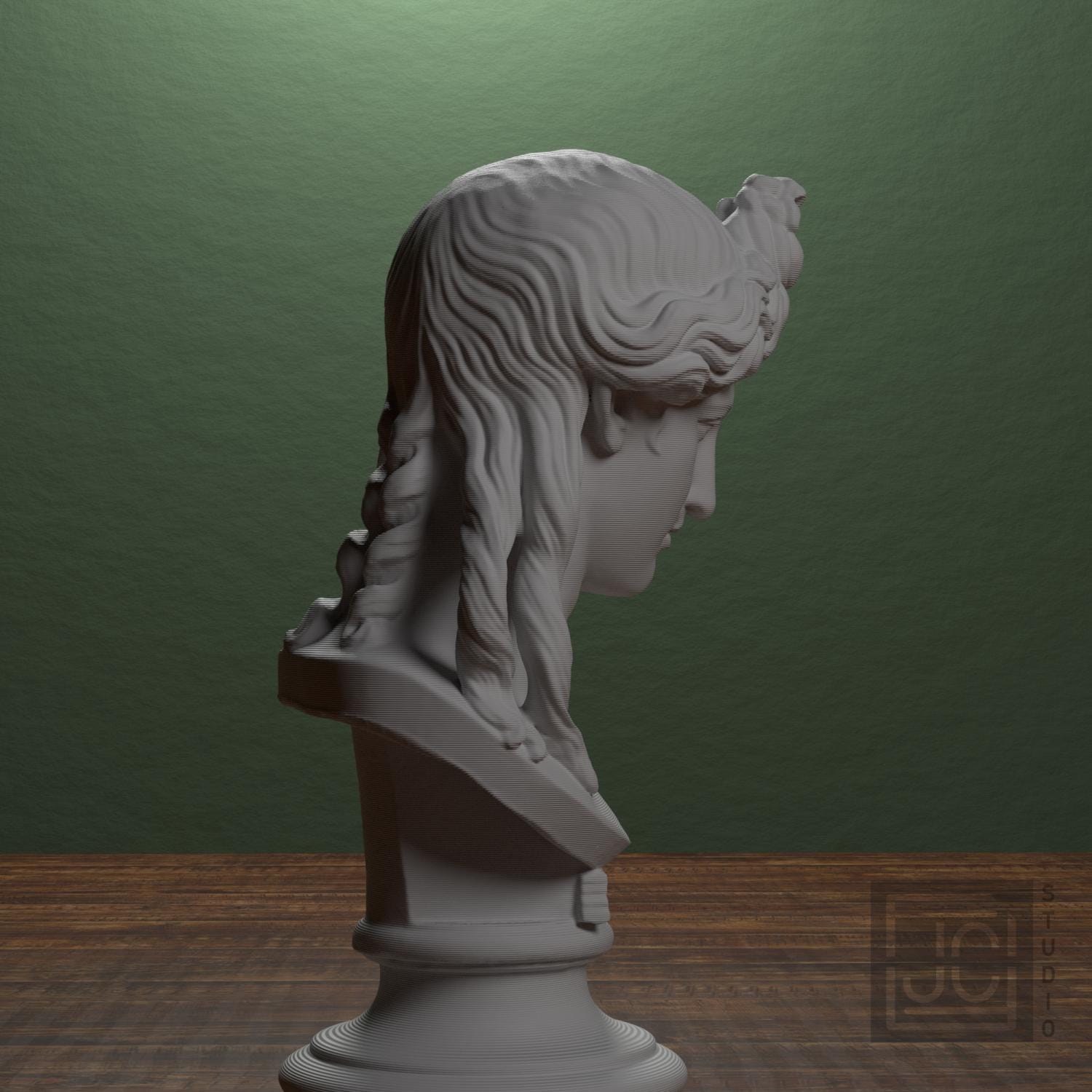 Woman or Apollo Head 3D Printed Museum Replica
