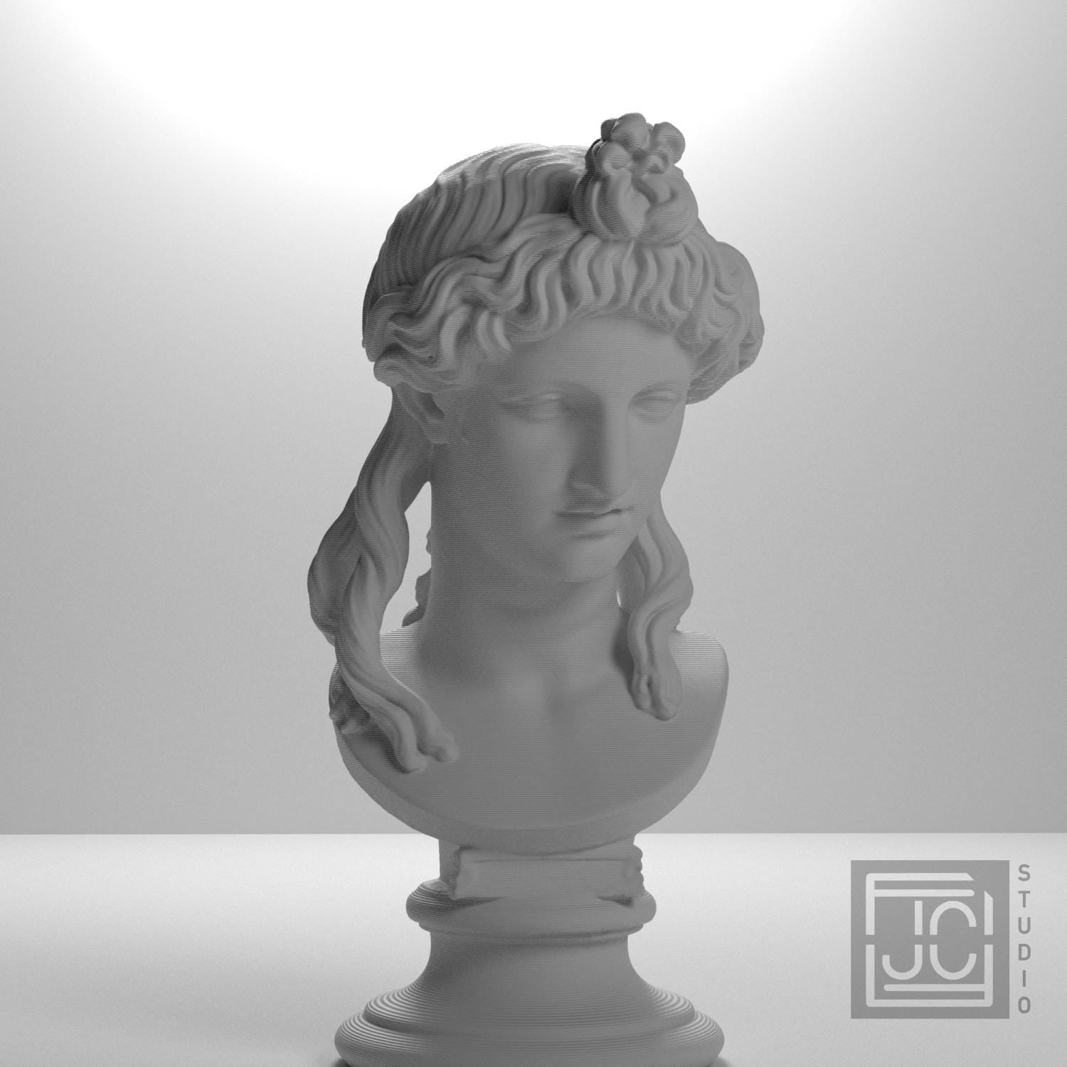 Woman or Apollo Head 3D Printed Museum Replica