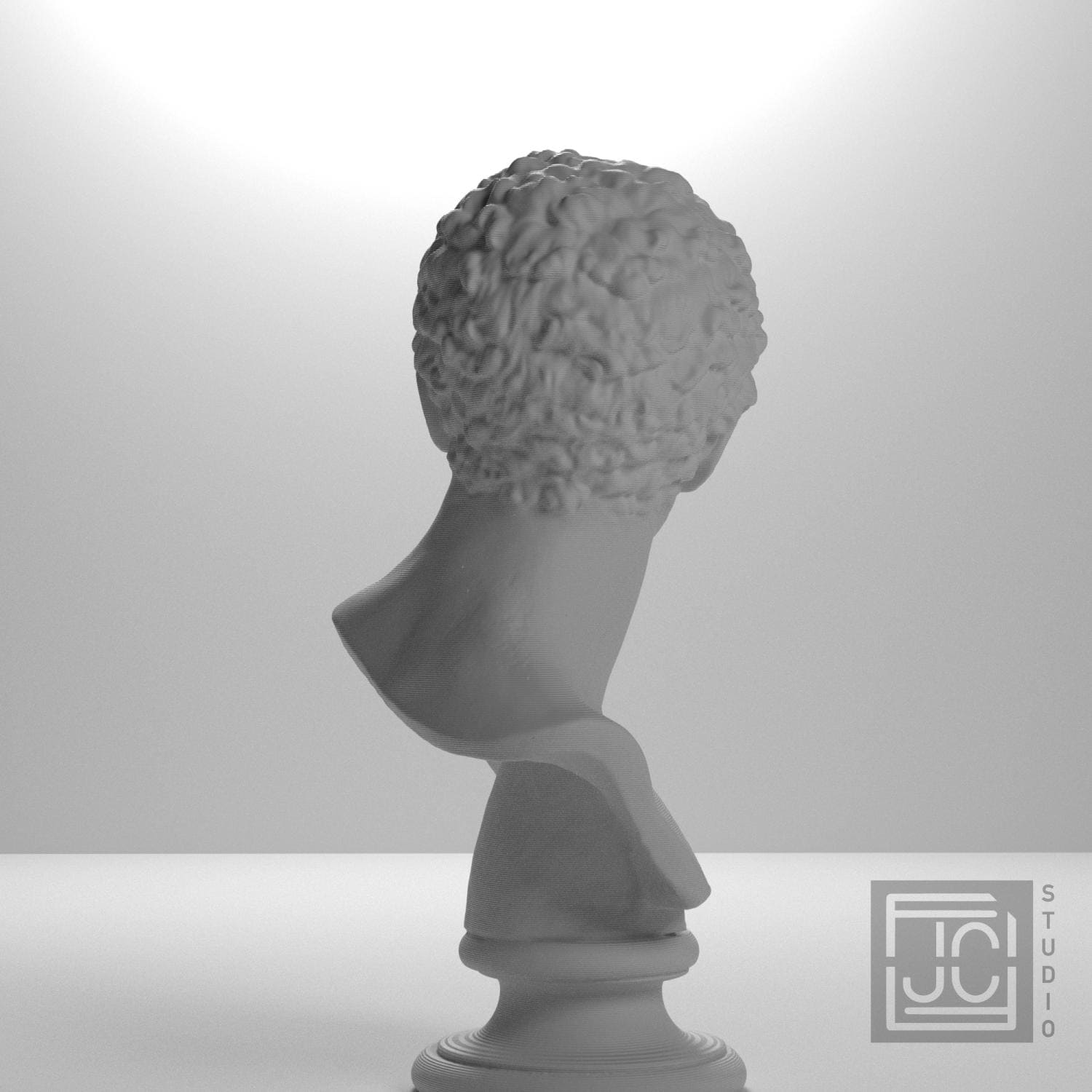 Head of a Man 3D Printed Museum Replica