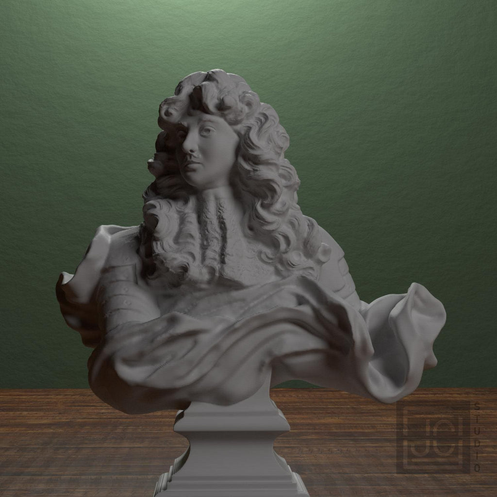 Louis XIV 3D Printed Collectible Bust