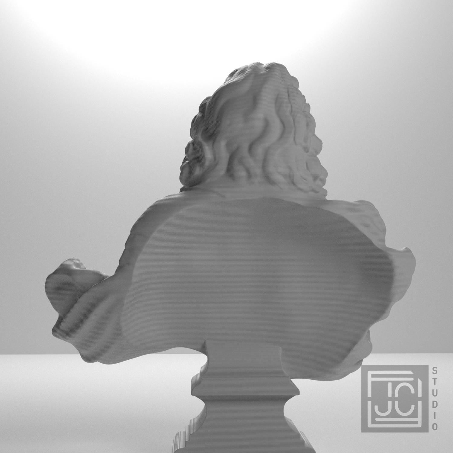 Louis XIV 3D Printed Collectible Bust