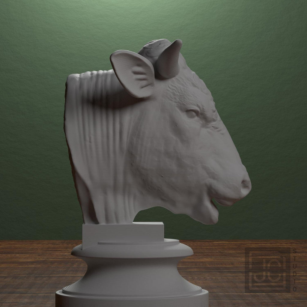 Bull Head 3D Printed Museum Replica