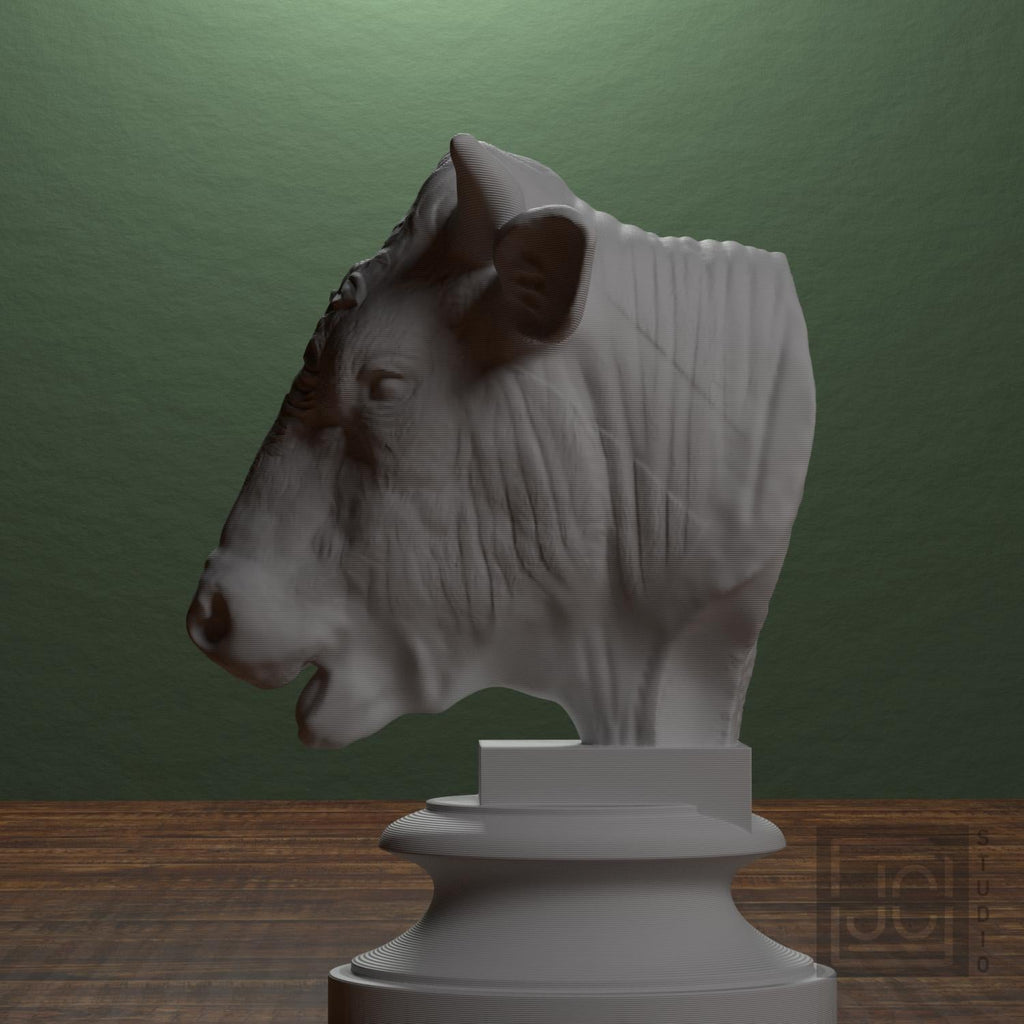 Bull Head 3D Printed Museum Replica