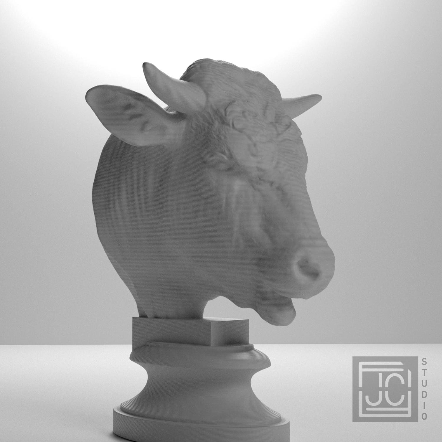 Bull Head 3D Printed Museum Replica