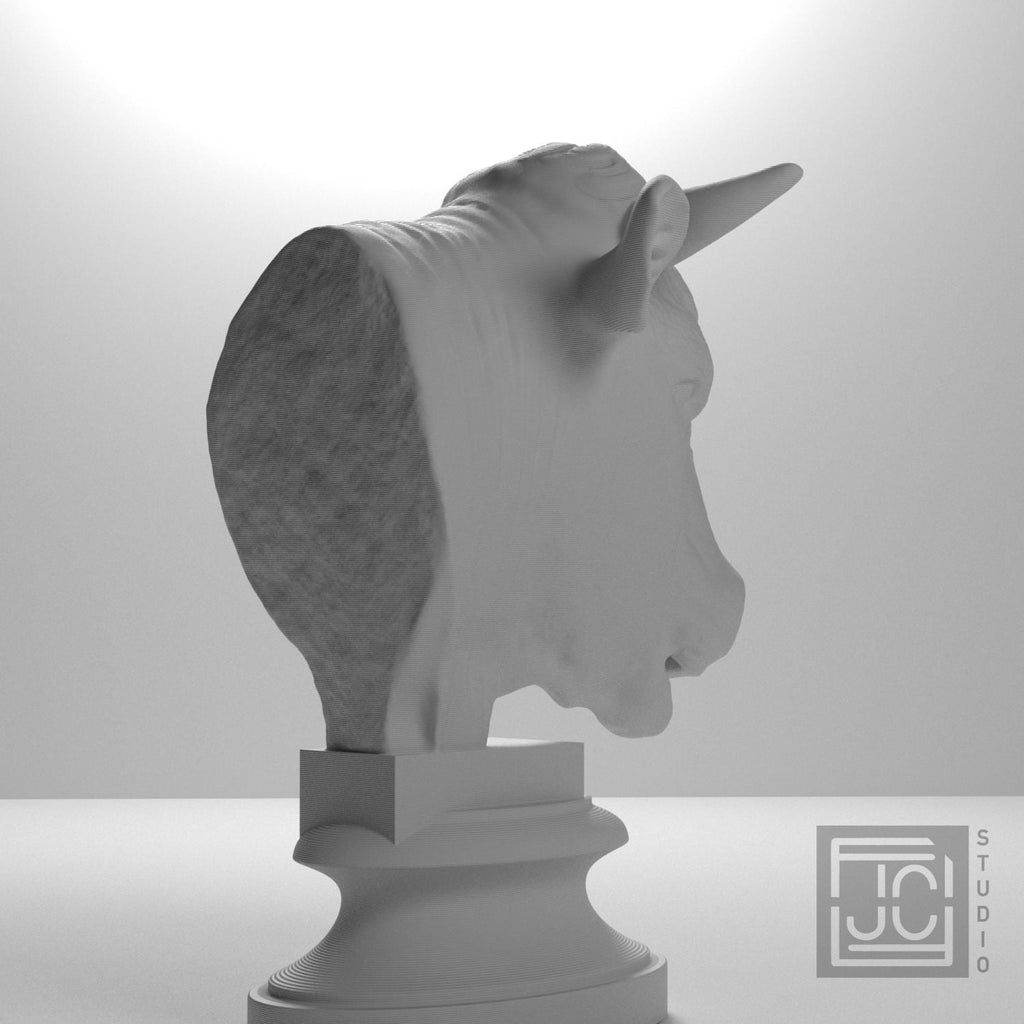 Bull Head 3D Printed Museum Replica