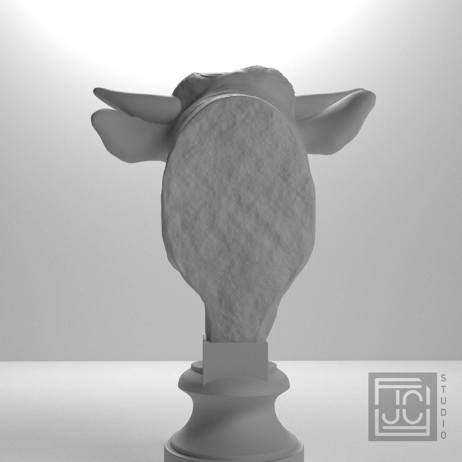 Bull Head 3D Printed Museum Replica