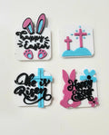 Set of 4 3D Printed Faith Cross Pins or Magnets