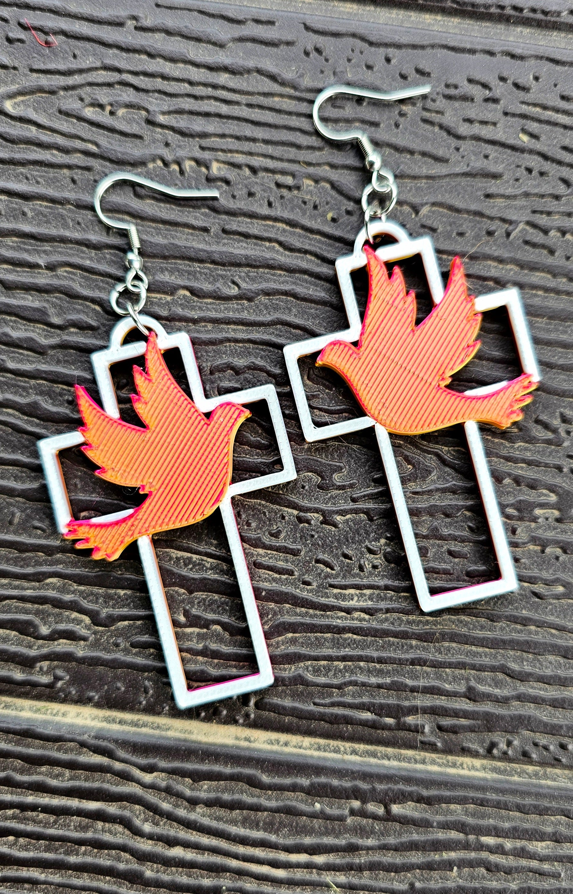 3D Printed Cross Earrings