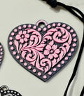 3D Printed Western Heart Keychain or Purse Charm