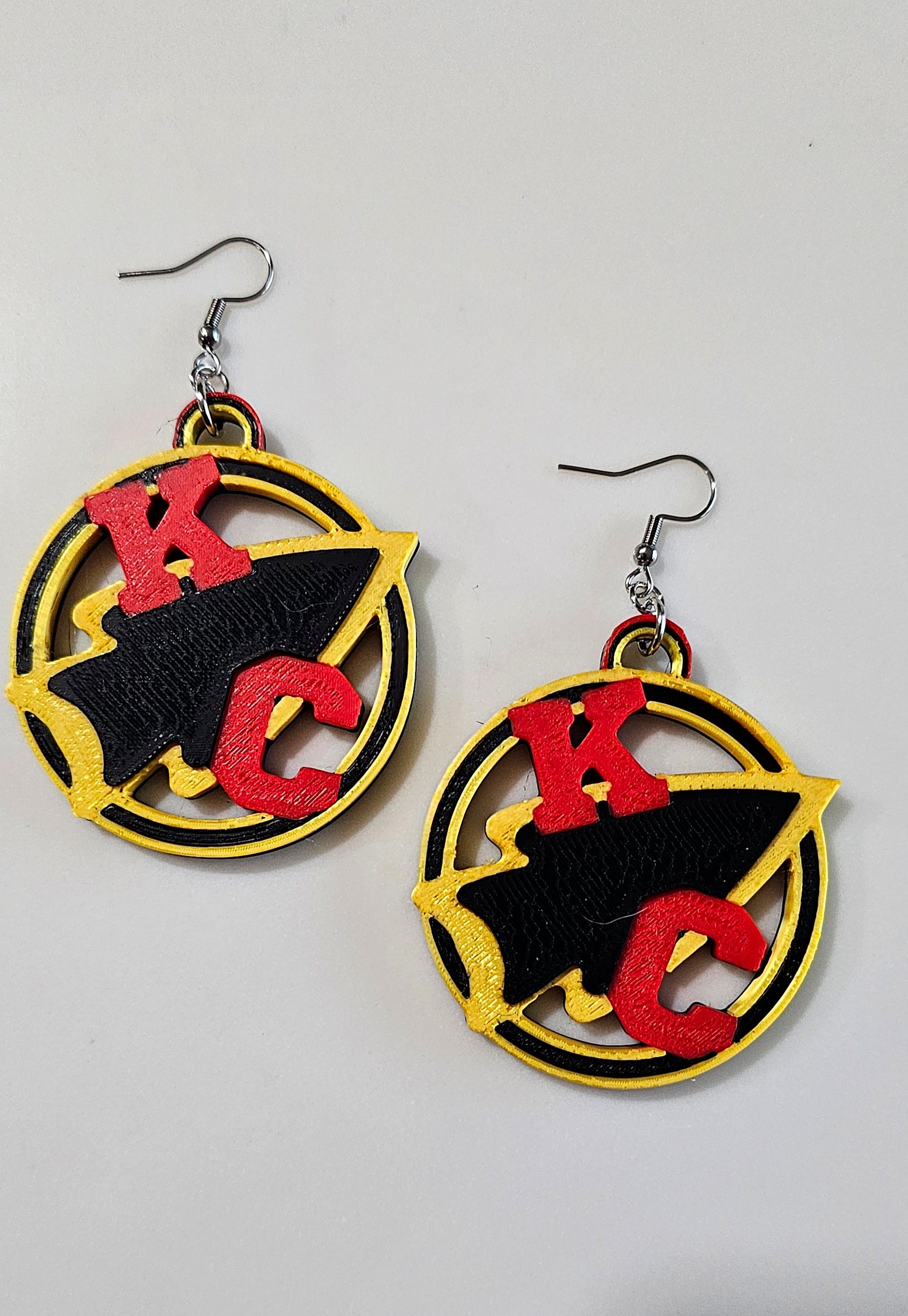 3D Printed Arrowhead Football Earrings