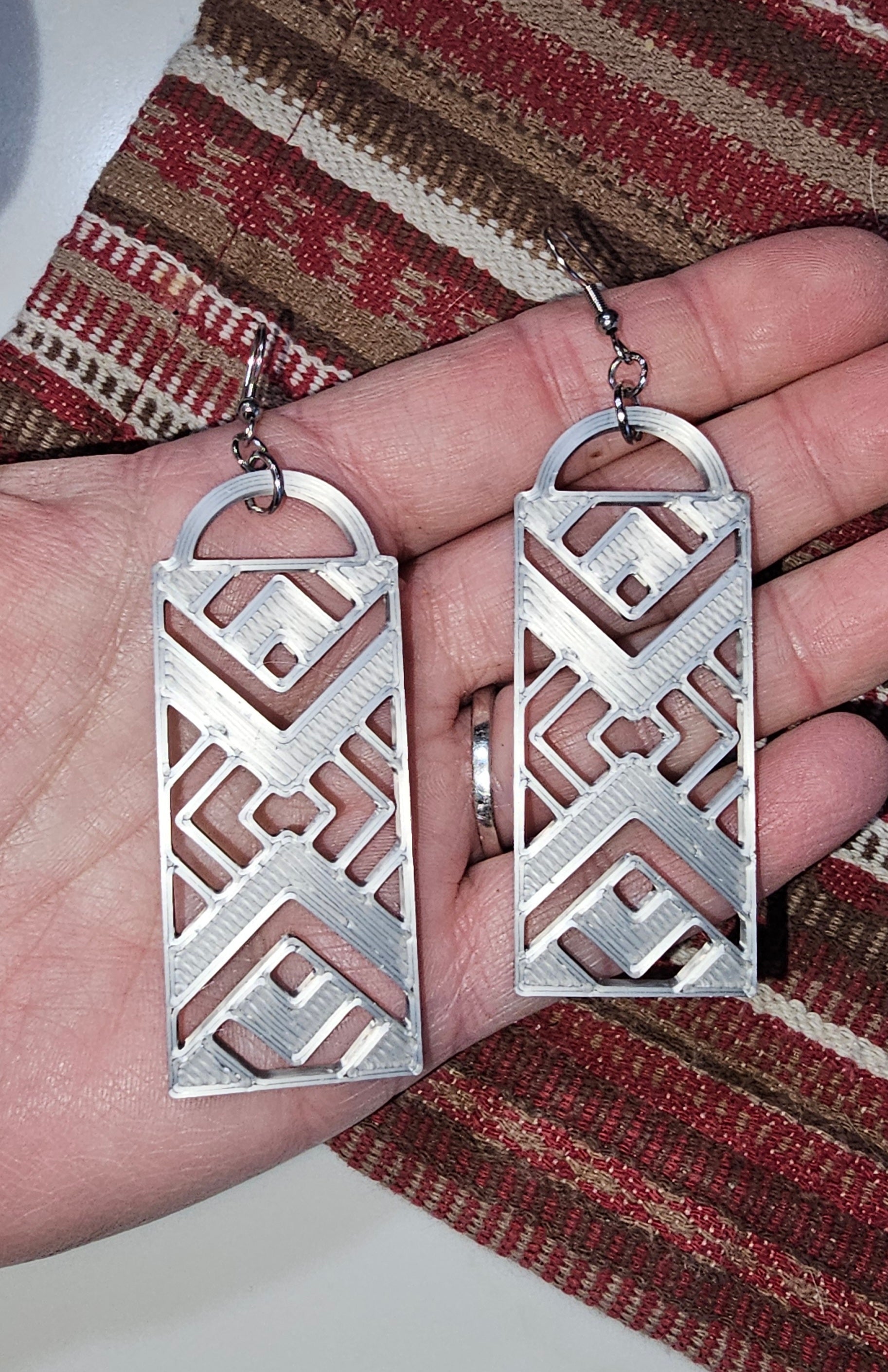 3D Printed Southwest Aztec Earrings