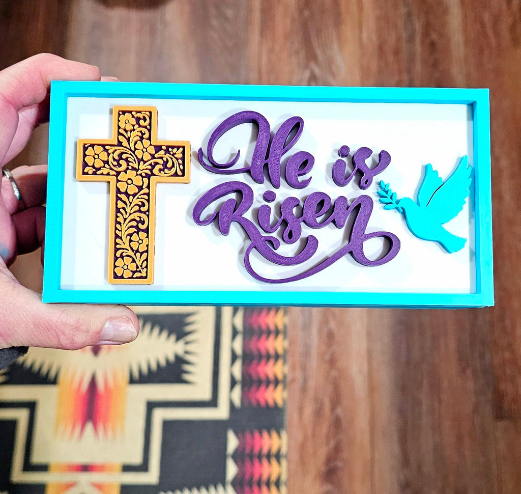 He Is Risen 3D Printed Faith Trinket Box
