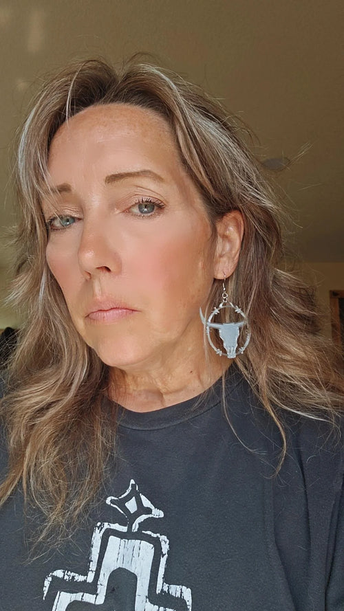3D Printed Longhorn Earrings