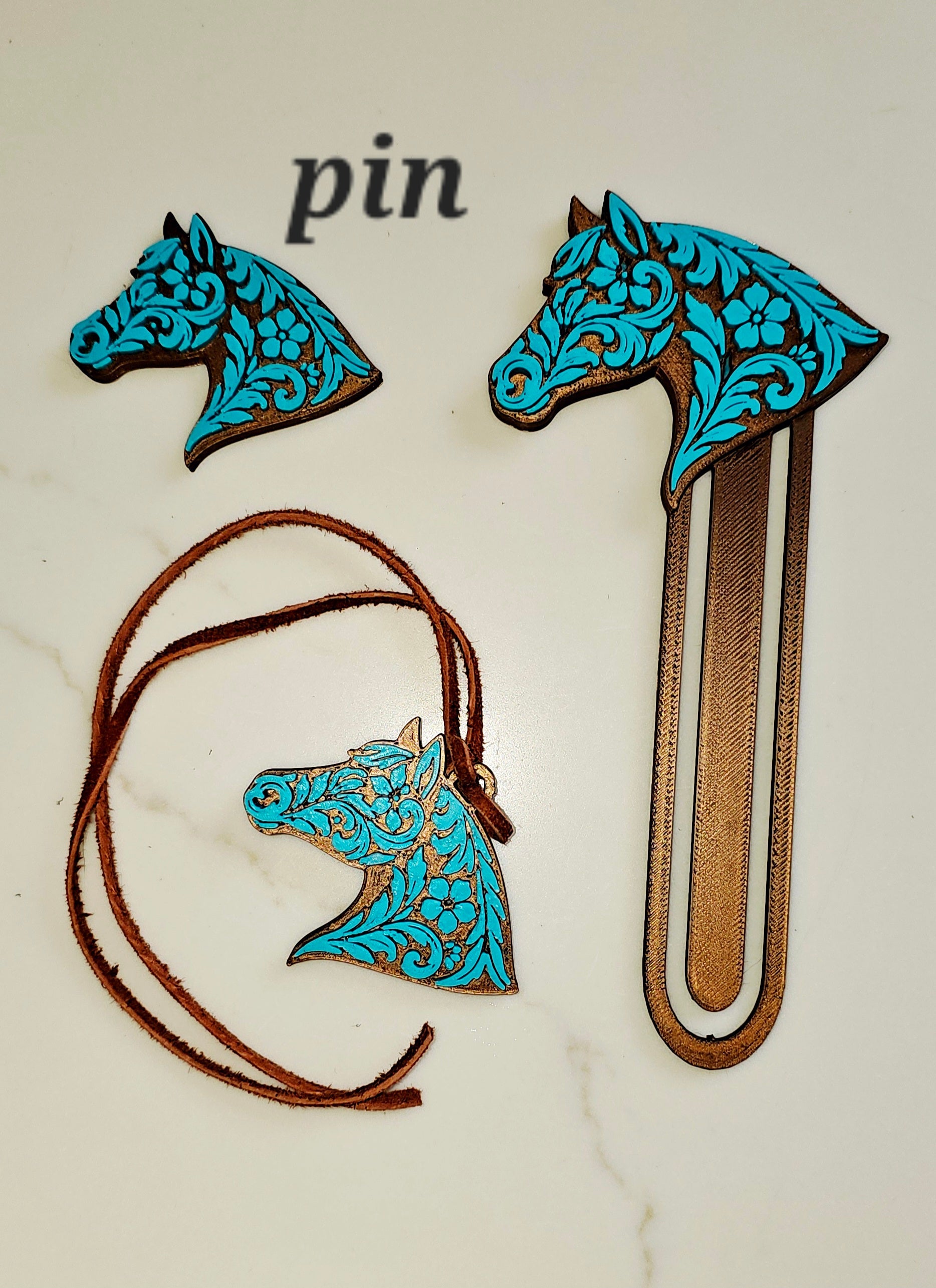 3D Printed Year of the Horse Bookmark, Keychain, Charm, Pin, or Magnet