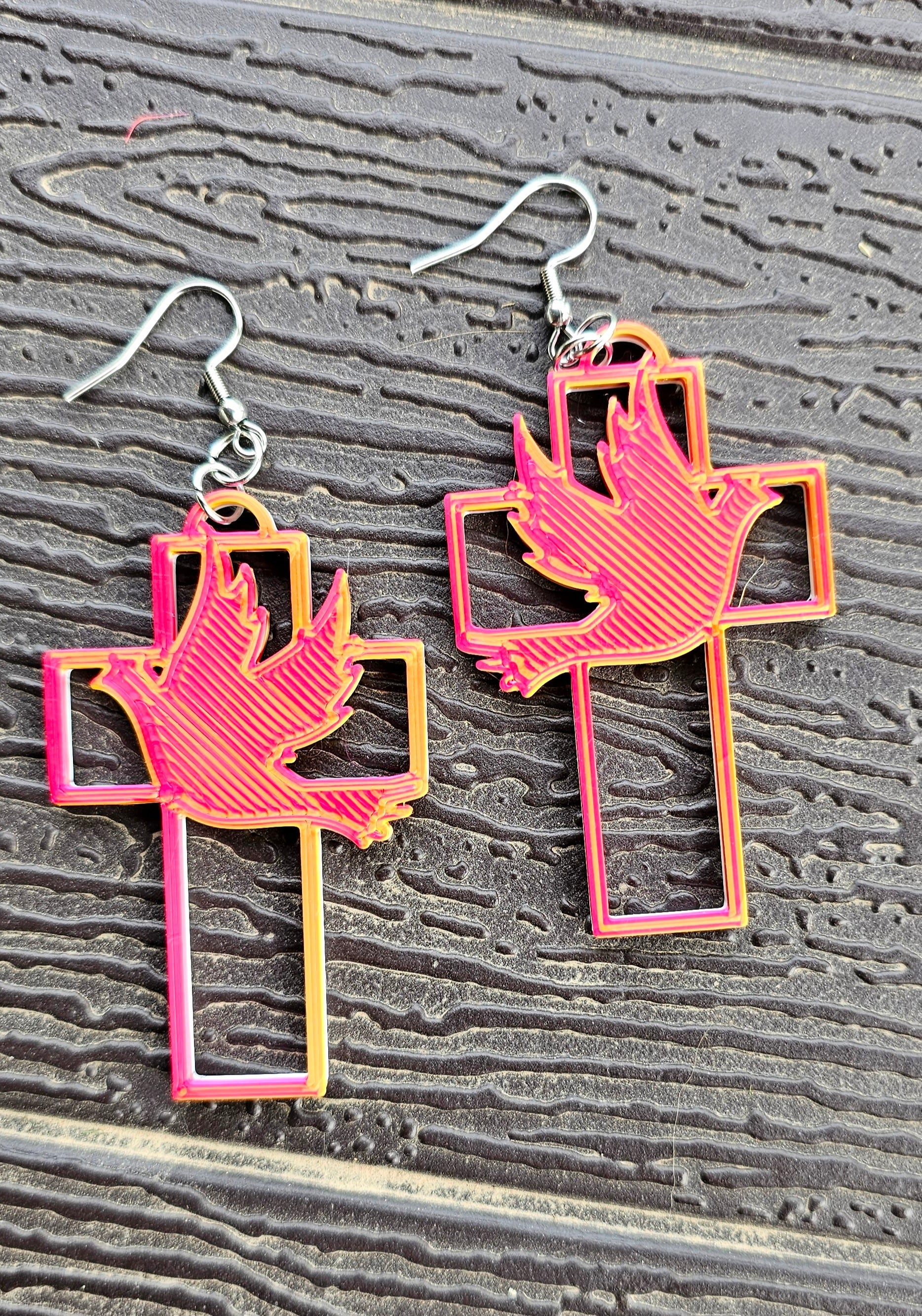 3D Printed Cross Earrings