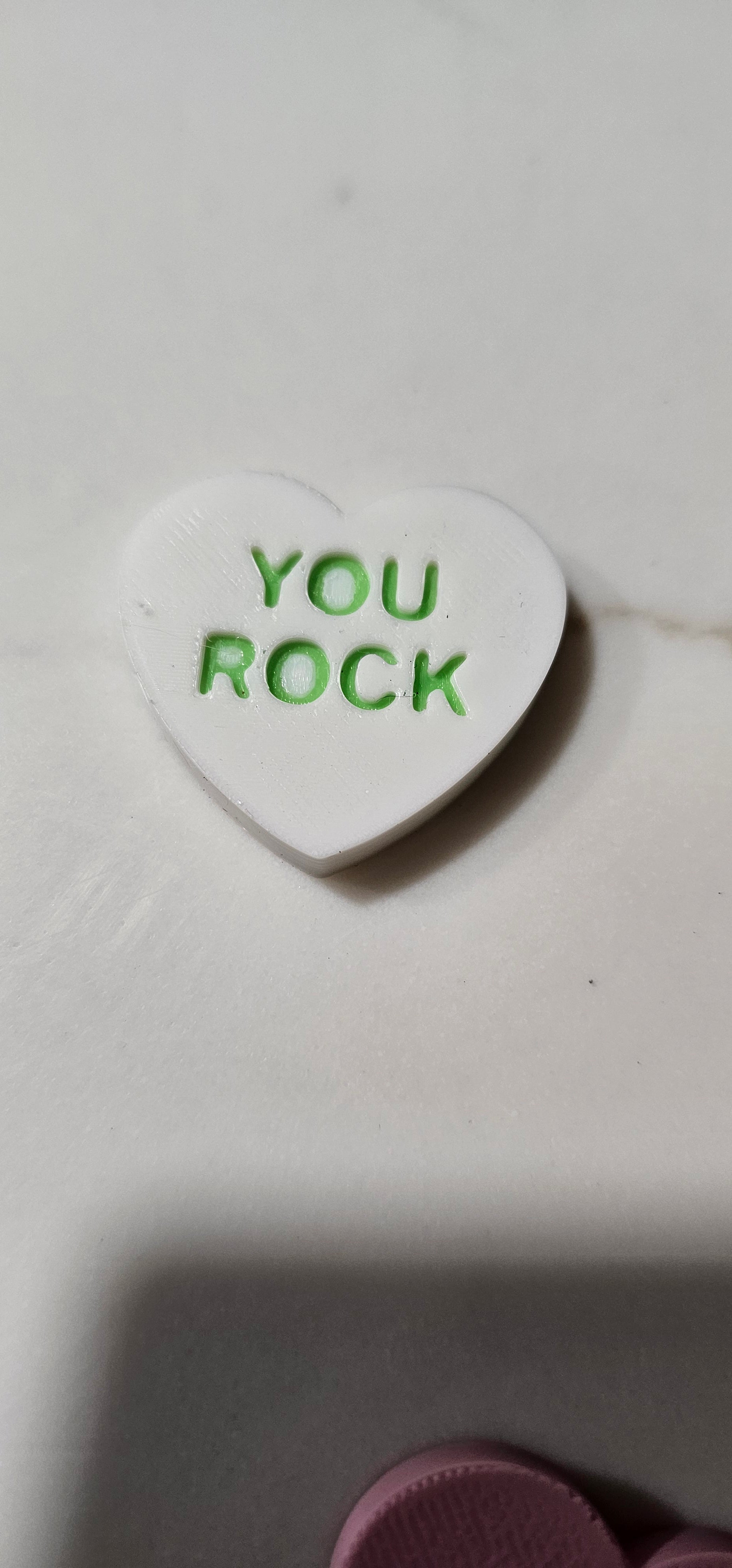 3D Printed Conversation Heart Pins or Earrings