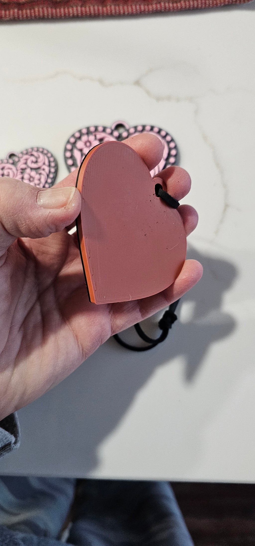 3D Printed Western Heart Keychain or Purse Charm