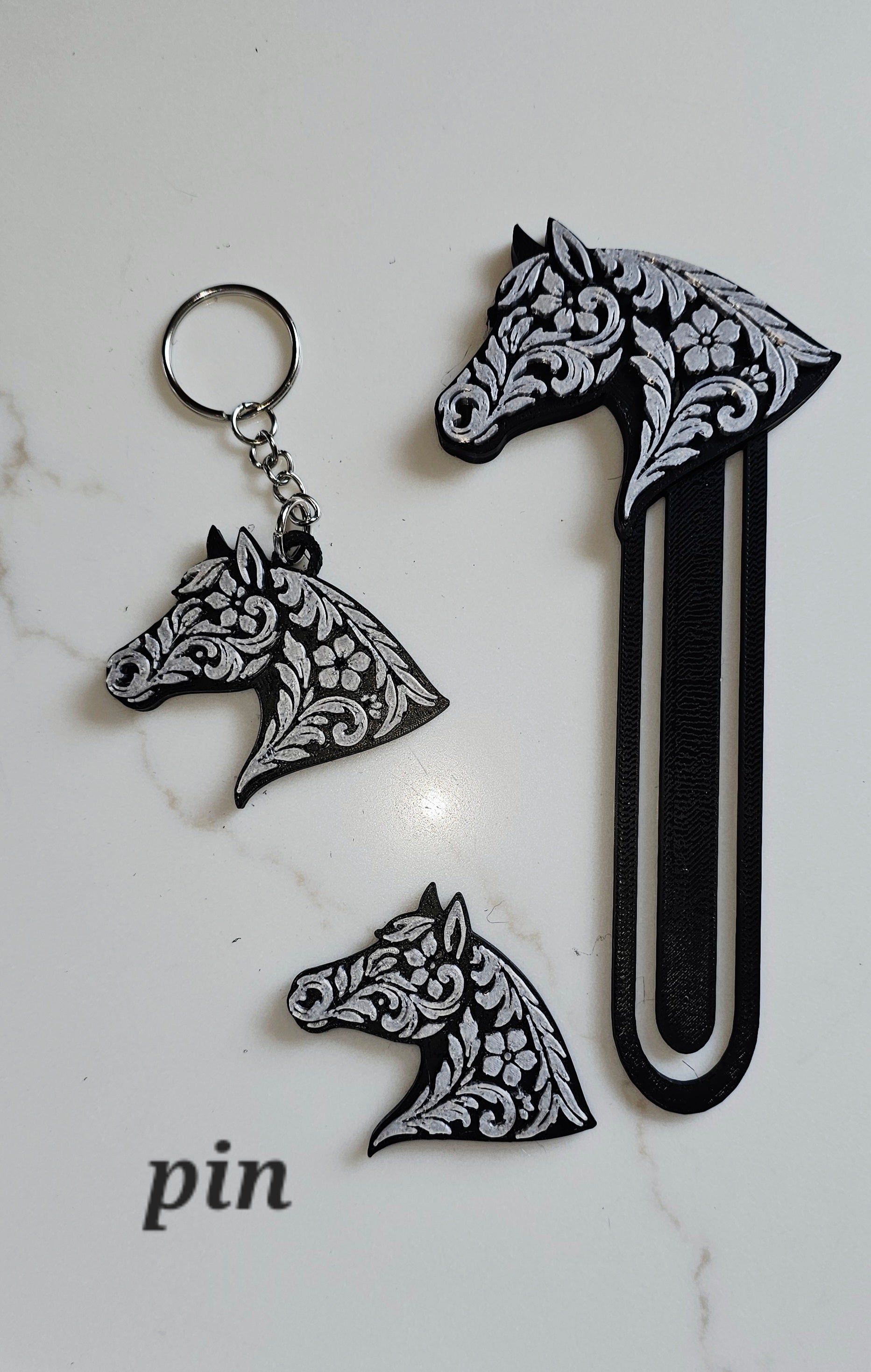 3D Printed Year of the Horse Bookmark, Keychain, Charm, Pin, or Magnet