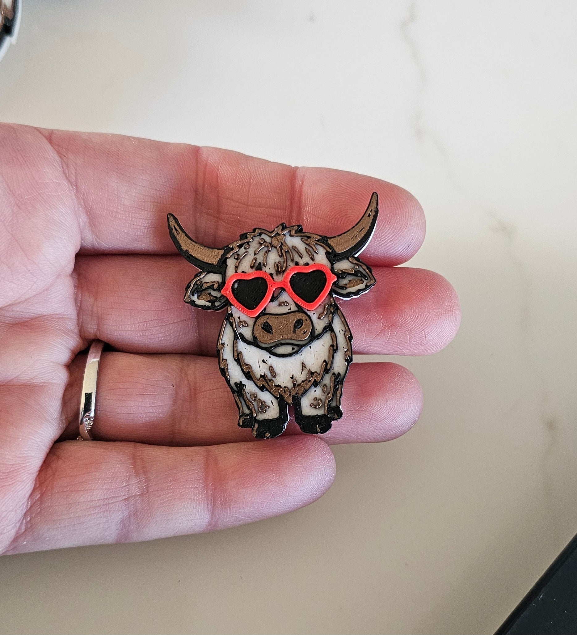 3D Printed Highland Cow Magnet
