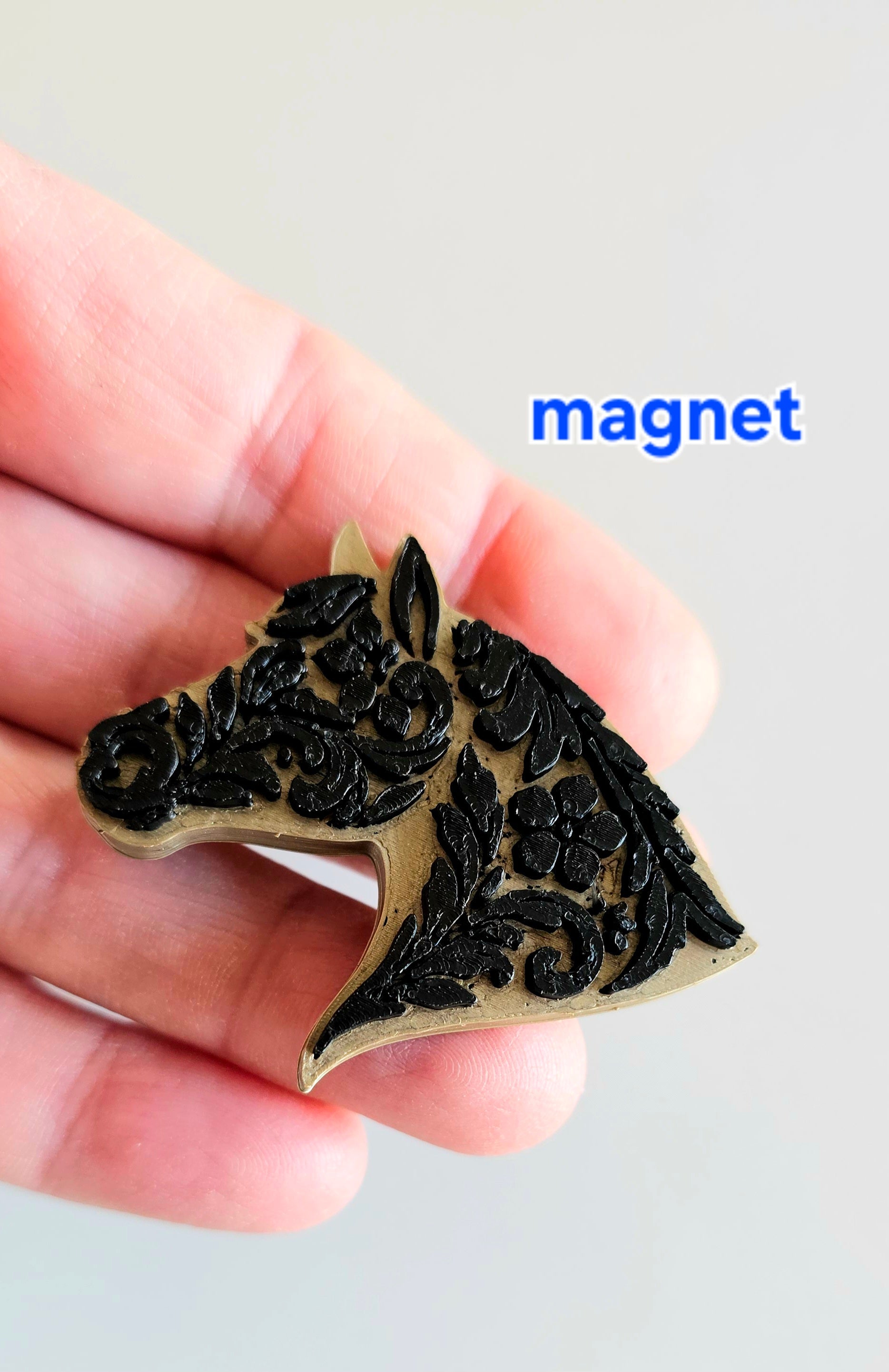 3D Printed Year of the Horse Bookmark, Keychain, Charm, Pin, or Magnet