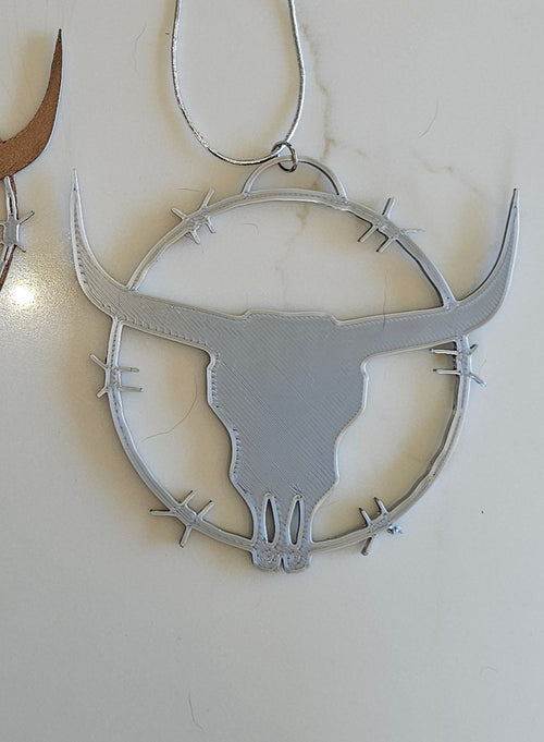 3D Printed Longhorn Barbwire Ornament