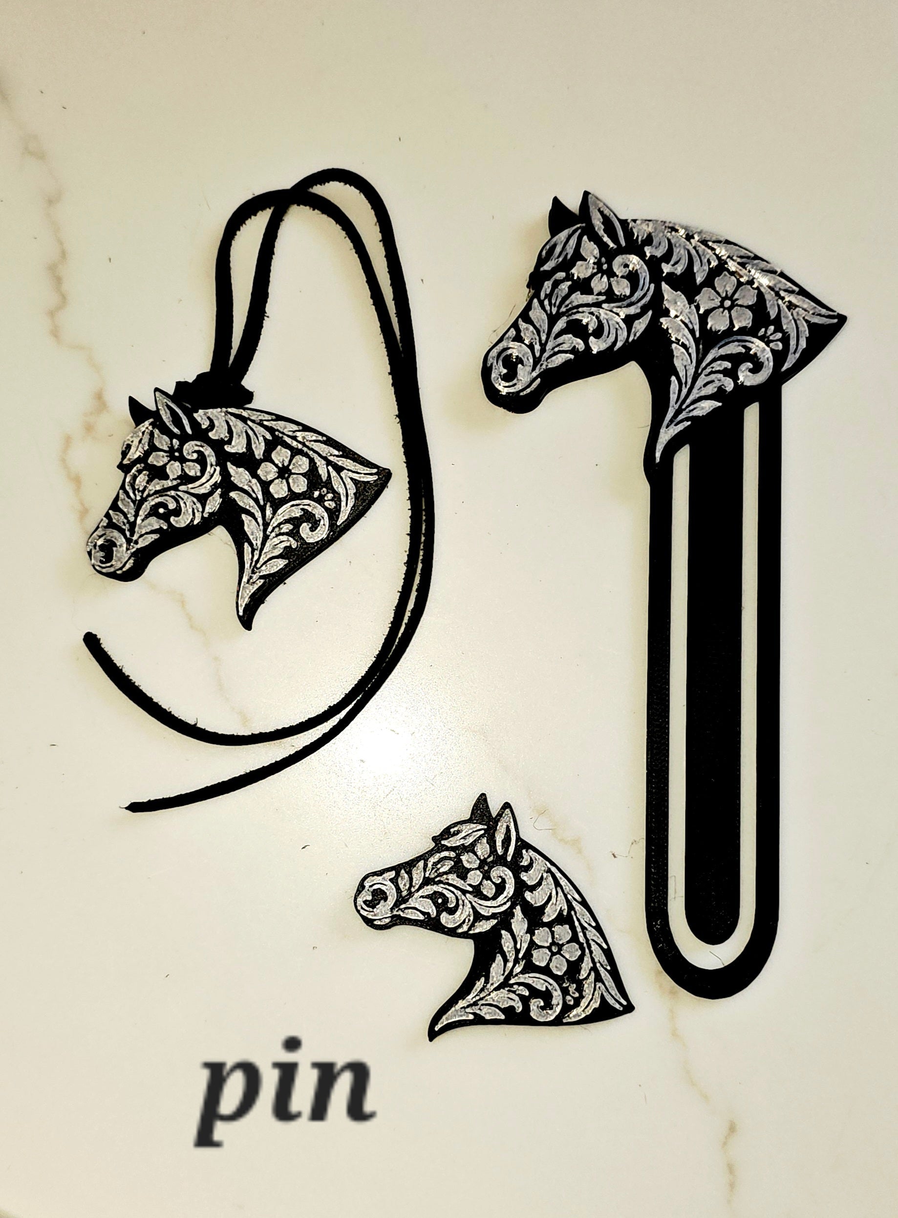 3D Printed Year of the Horse Bookmark, Keychain, Charm, Pin, or Magnet