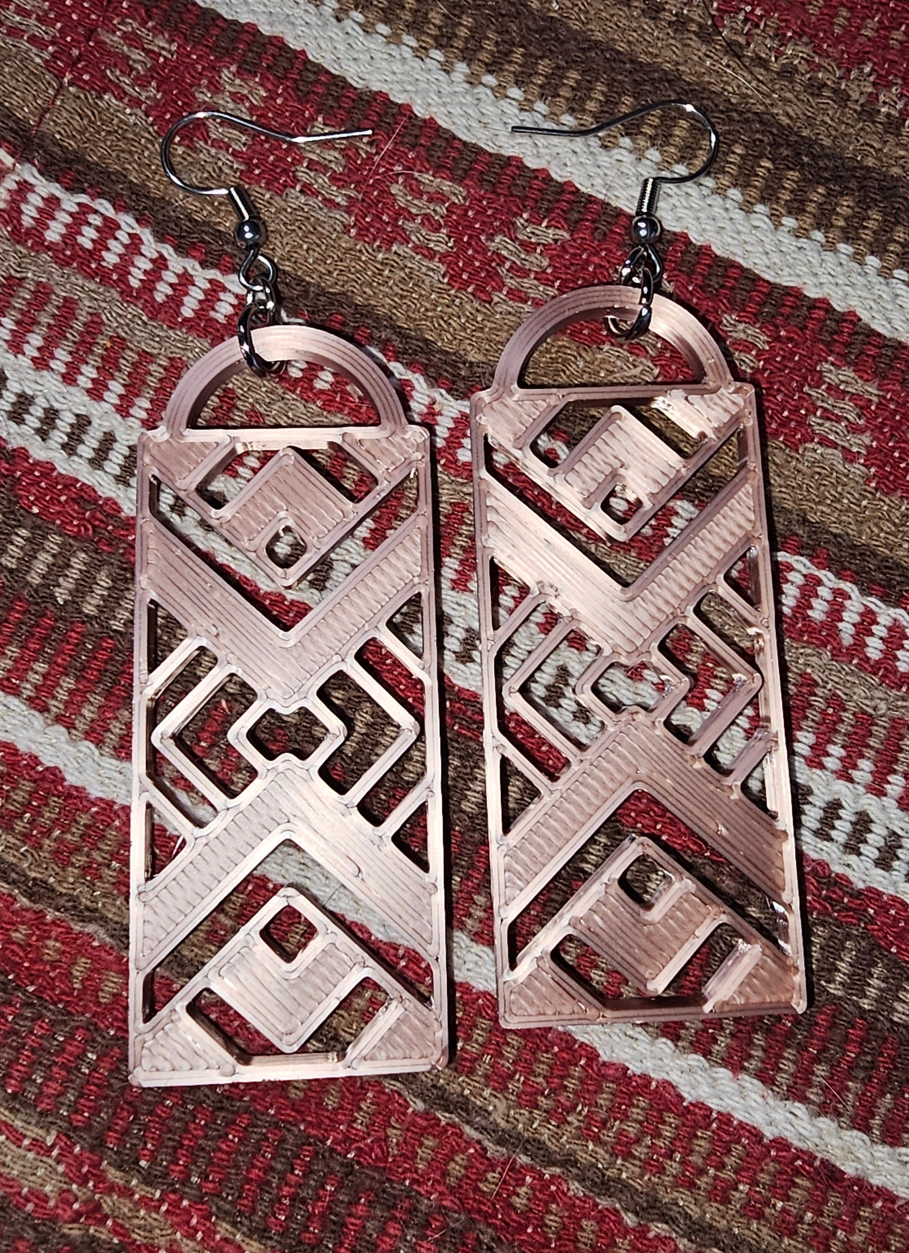 3D Printed Southwest Aztec Earrings