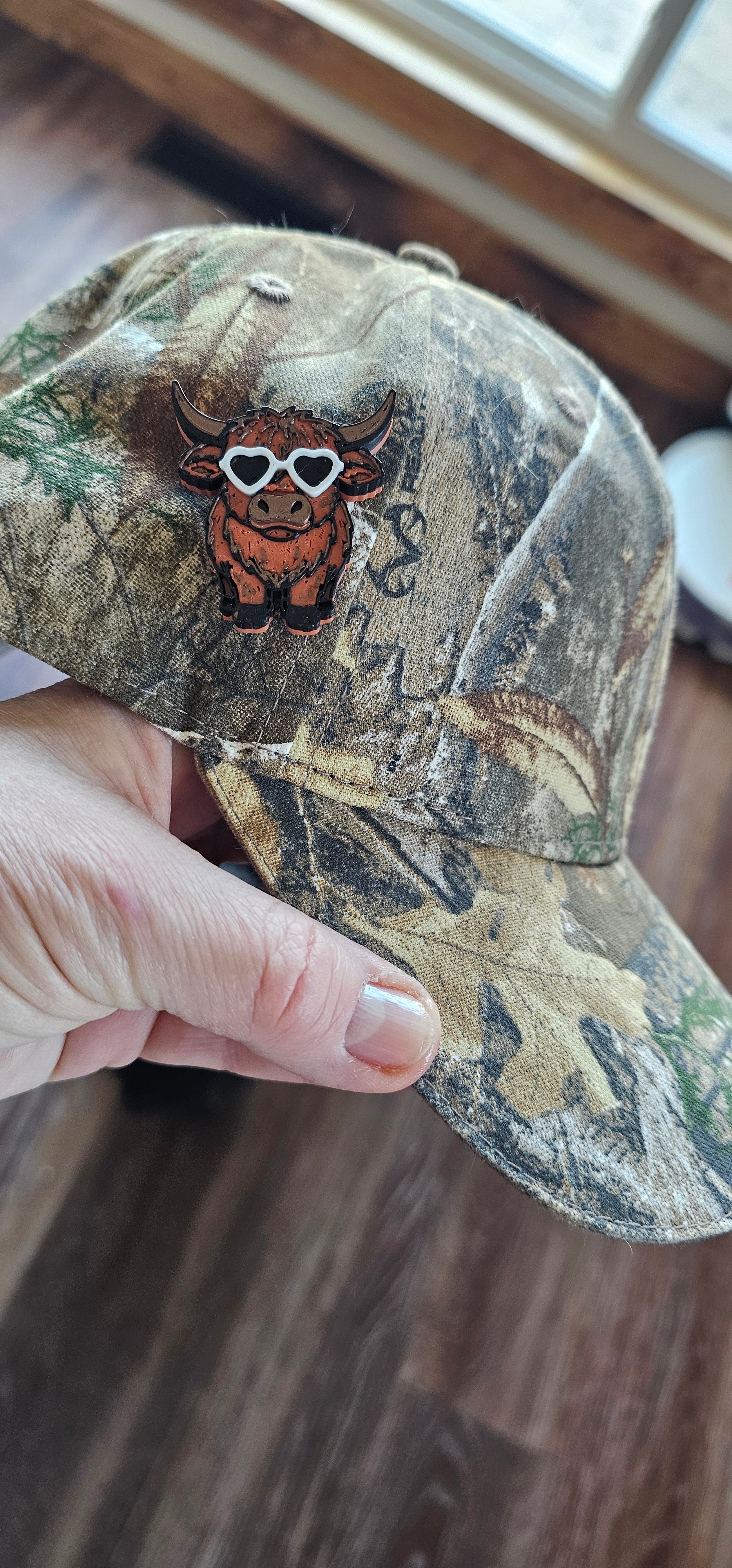 3D Printed Highland Cow Hat Pin
