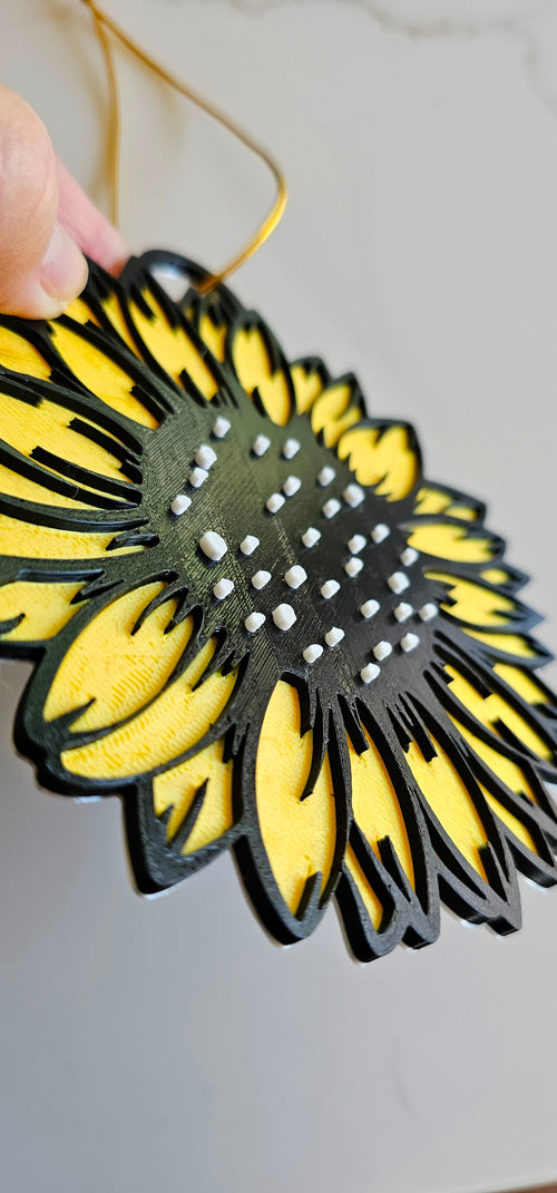 3D Printed Sunflower Ornament